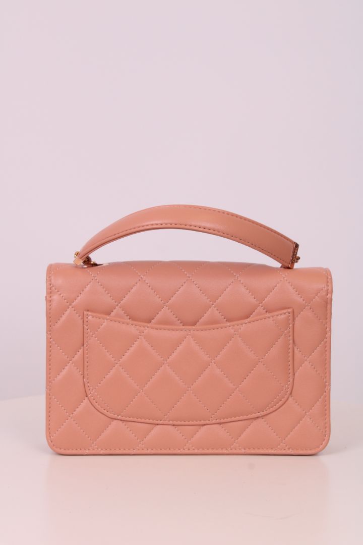 Chanel Quilted Wallet On Chain Pink