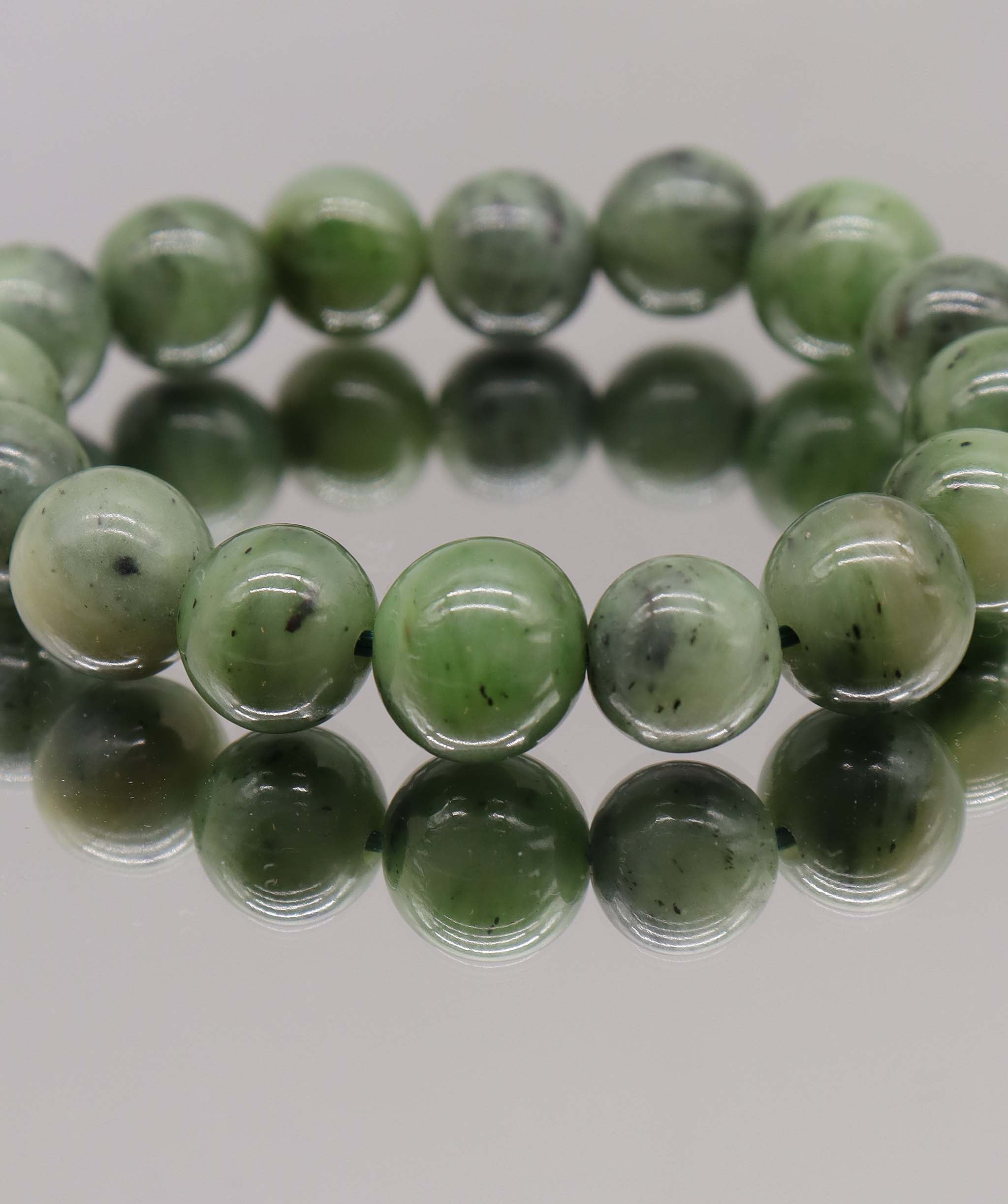 240ct Natural Siberian Jade Bracelet D12.4mm-13.4mm DXBCS2221