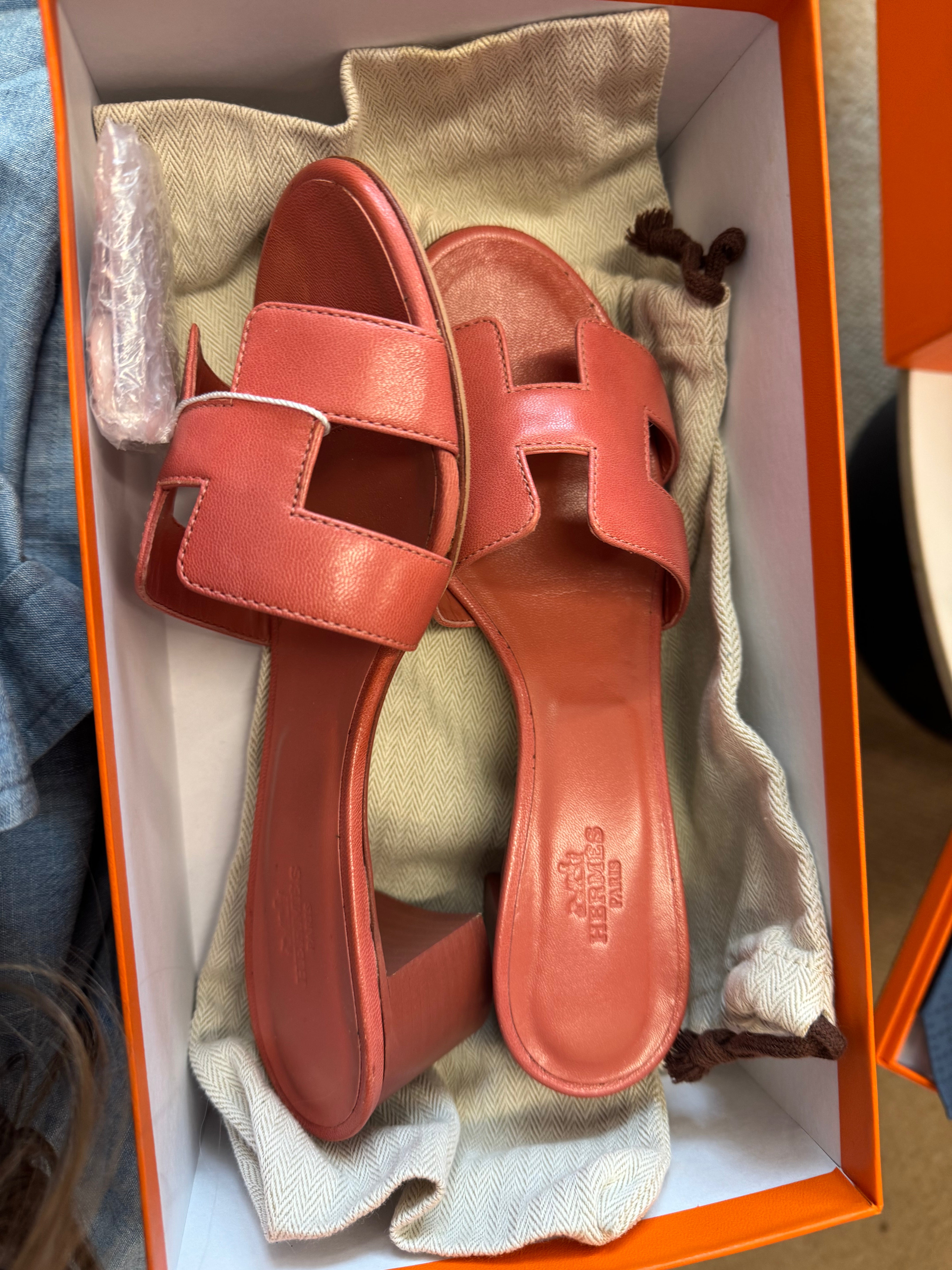 Hermes Sandals Size 37 Pink AKC1312