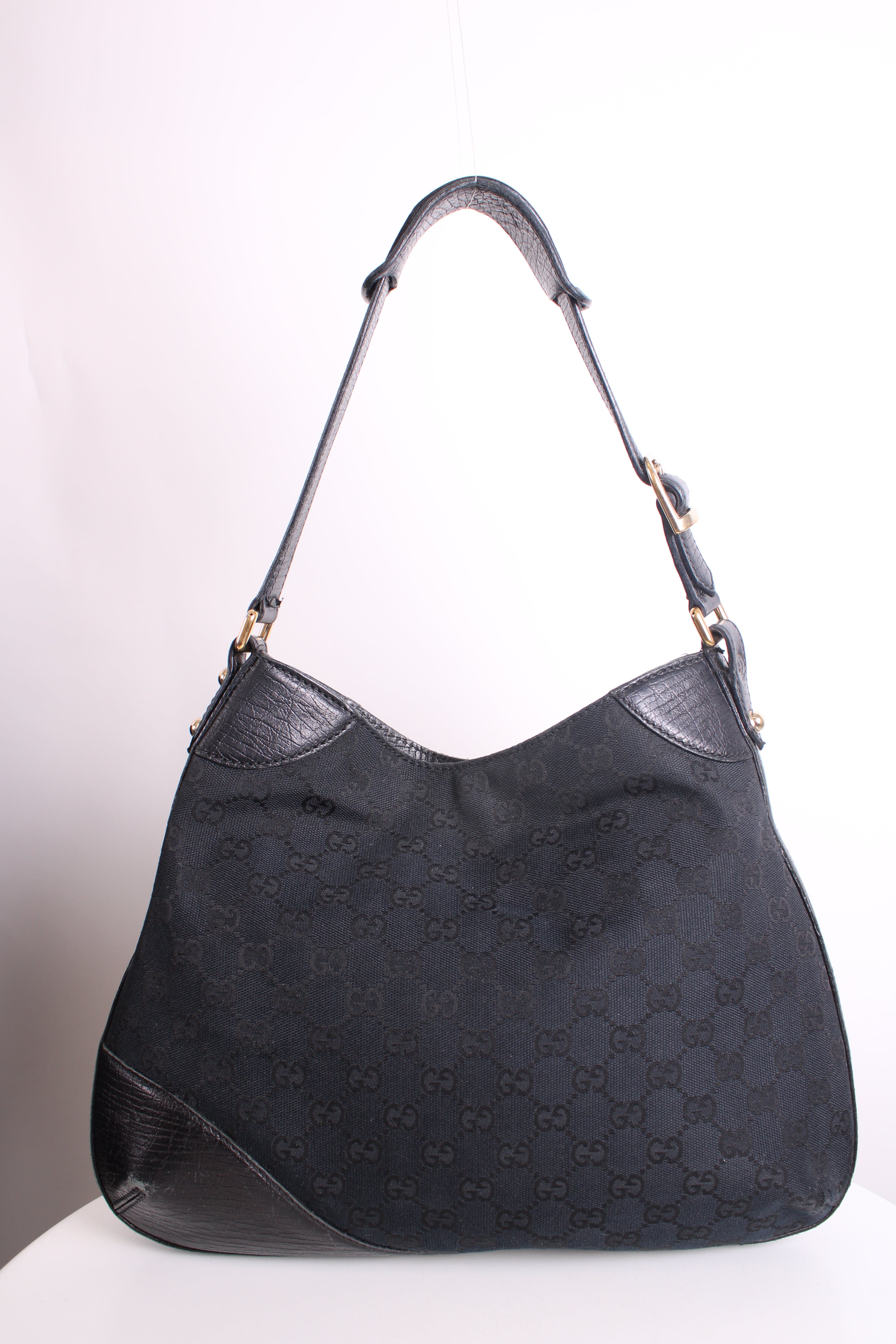 Gucci Gucci GG Horesbit Hasler Hobo Bag Black