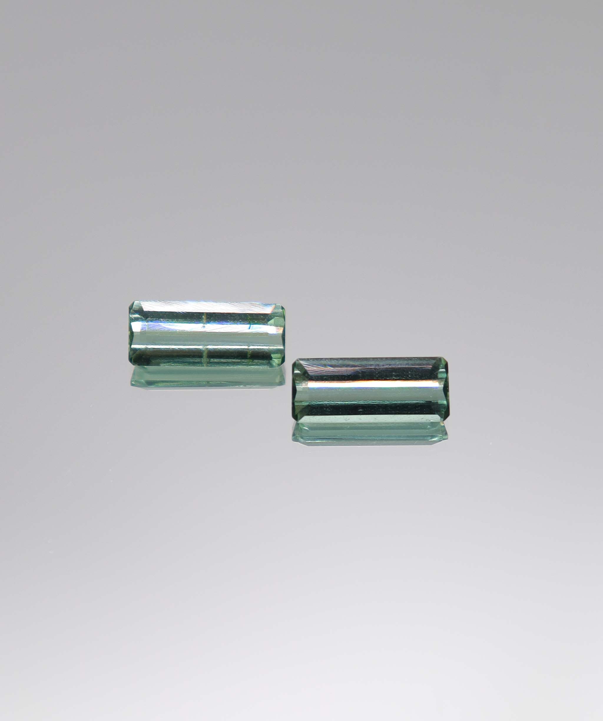 3.85ct Green Tourmaline PAIR DXBCS1069