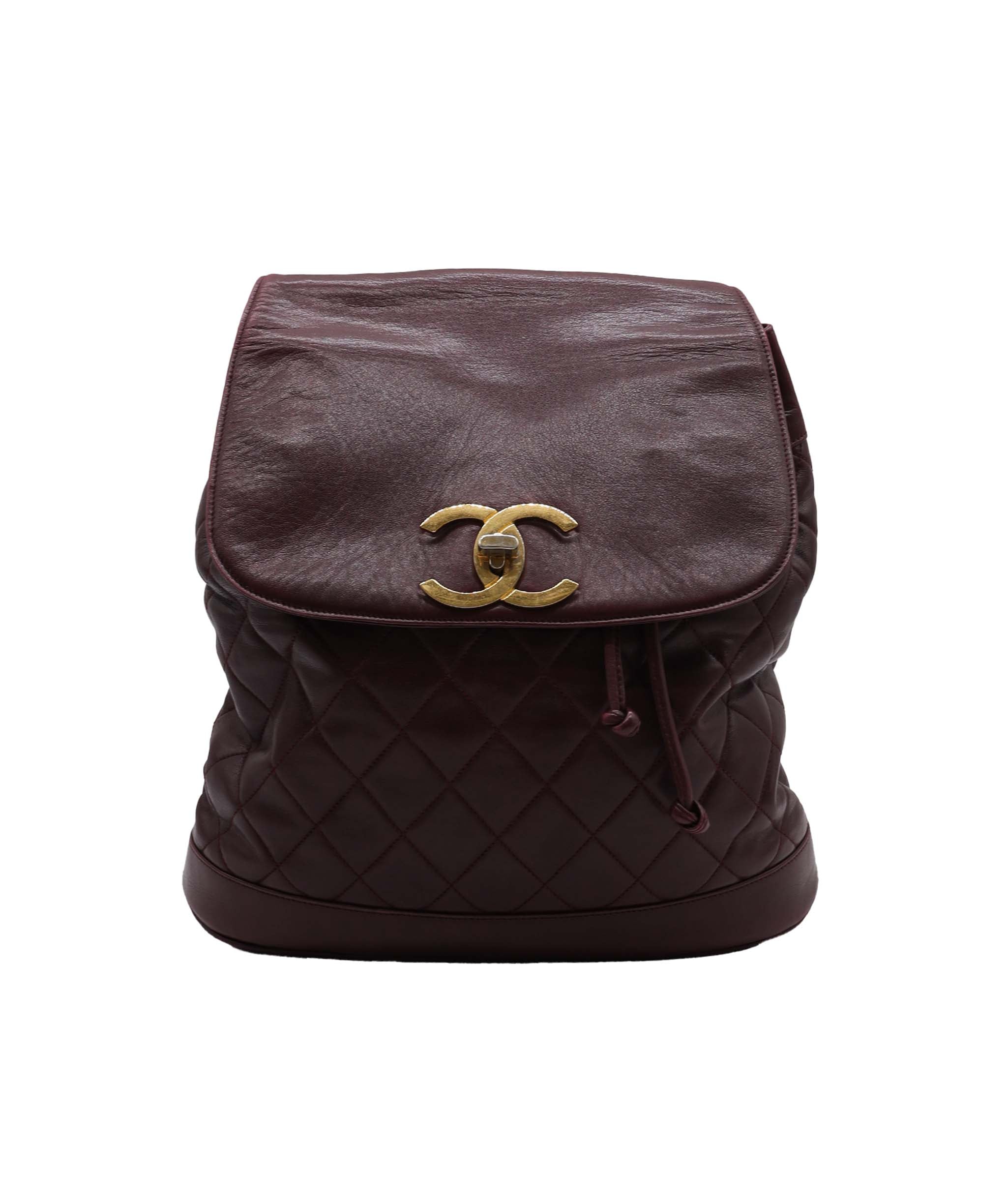 Chanel Backpack Caviar GHW Burgandy DXBS2356