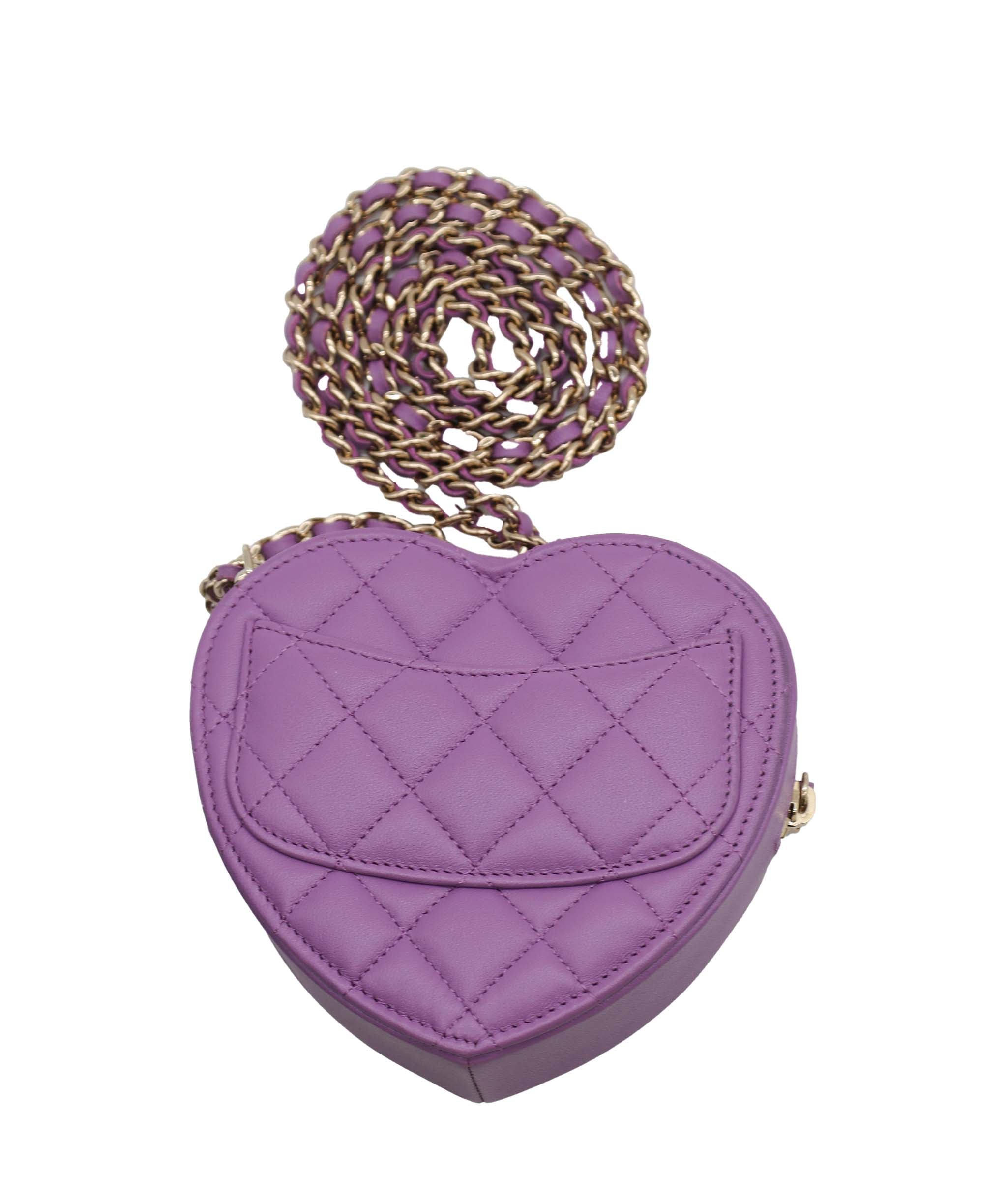 Chanel Mini Heart Bag Purple DXBS2337