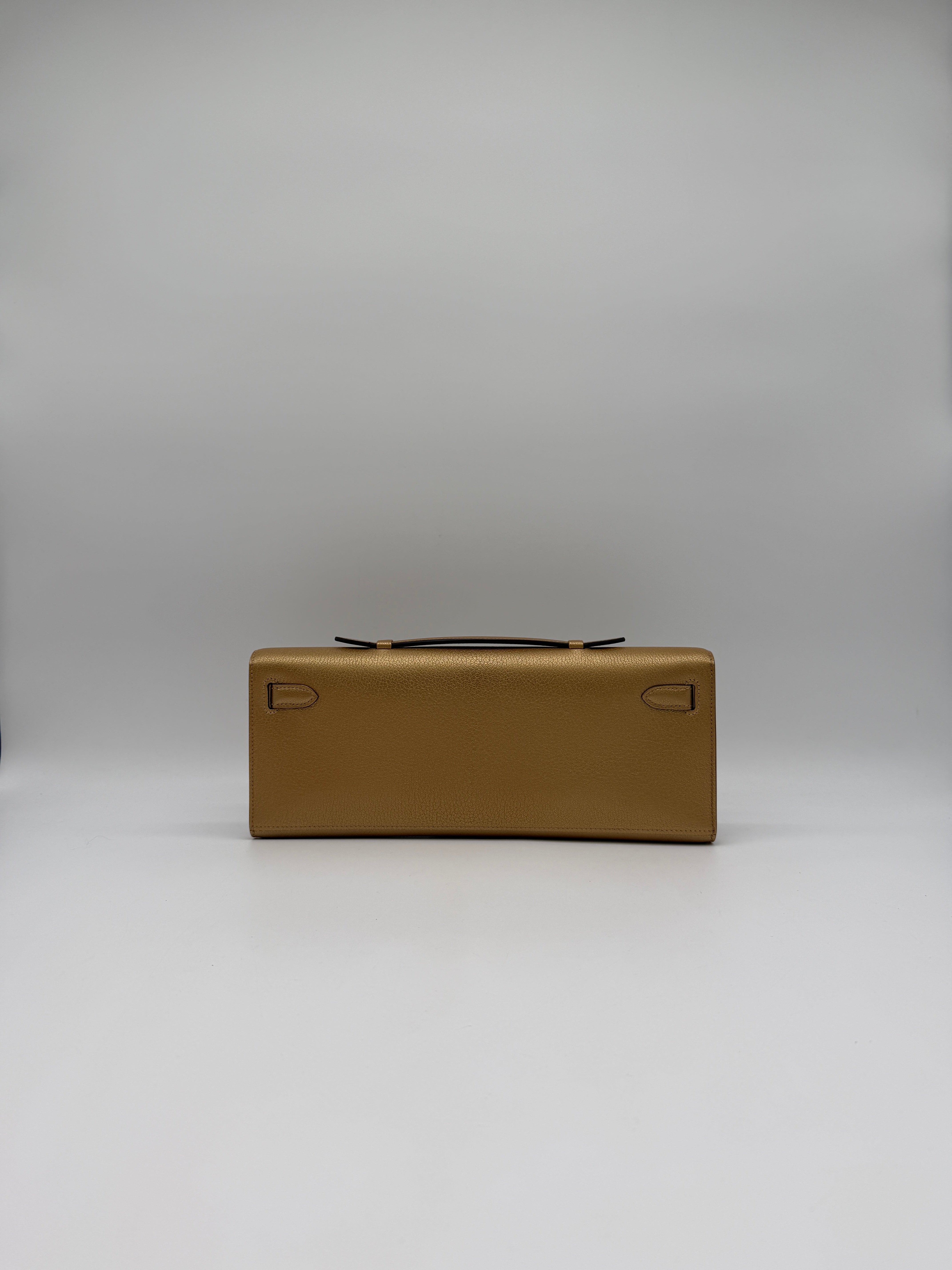 Hermès Kelly Cut Chamkilight Dore Chevre Permabrass Hardware