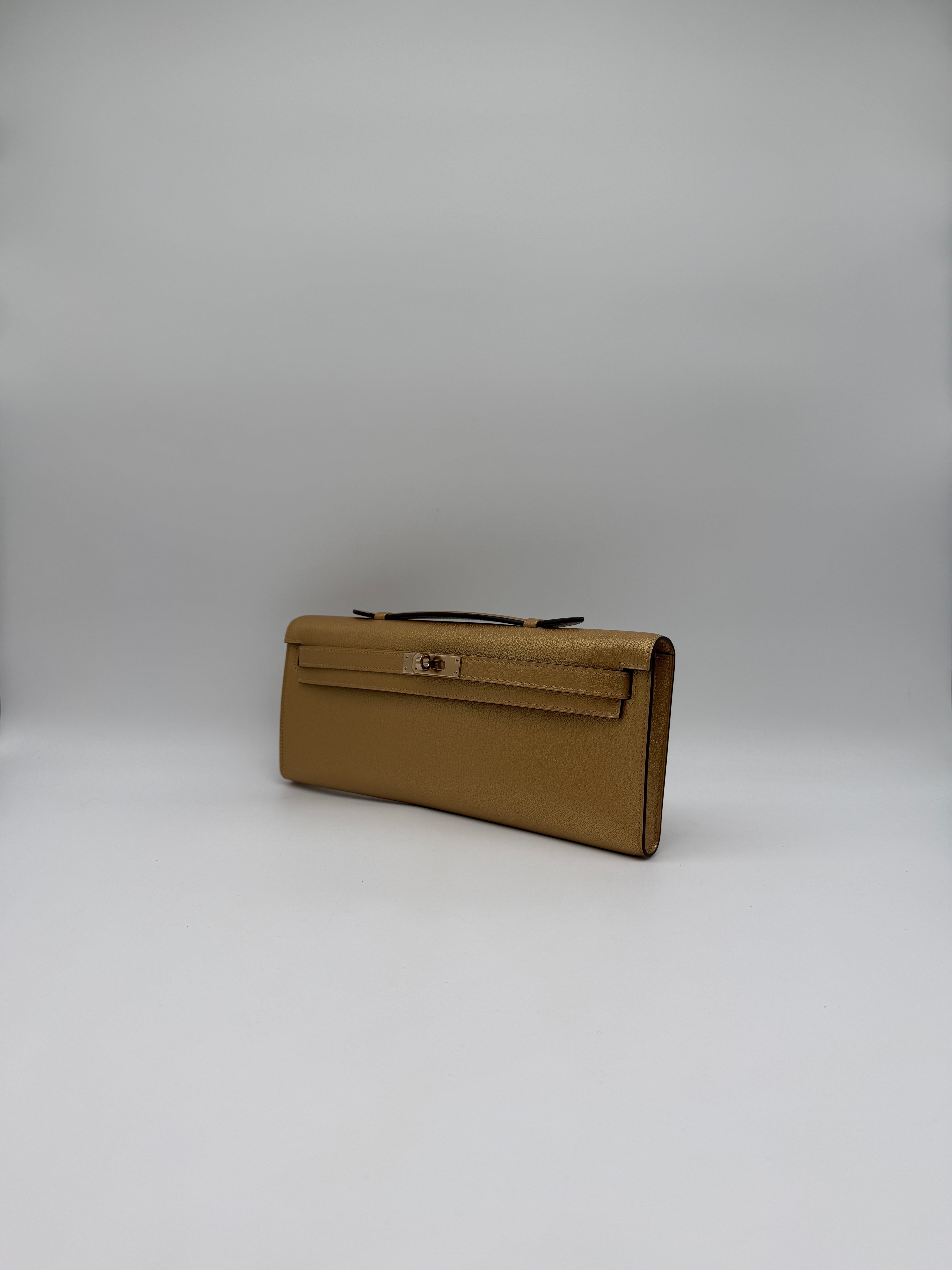 Hermès Kelly Cut Chamkilight Dore Chevre Permabrass Hardware