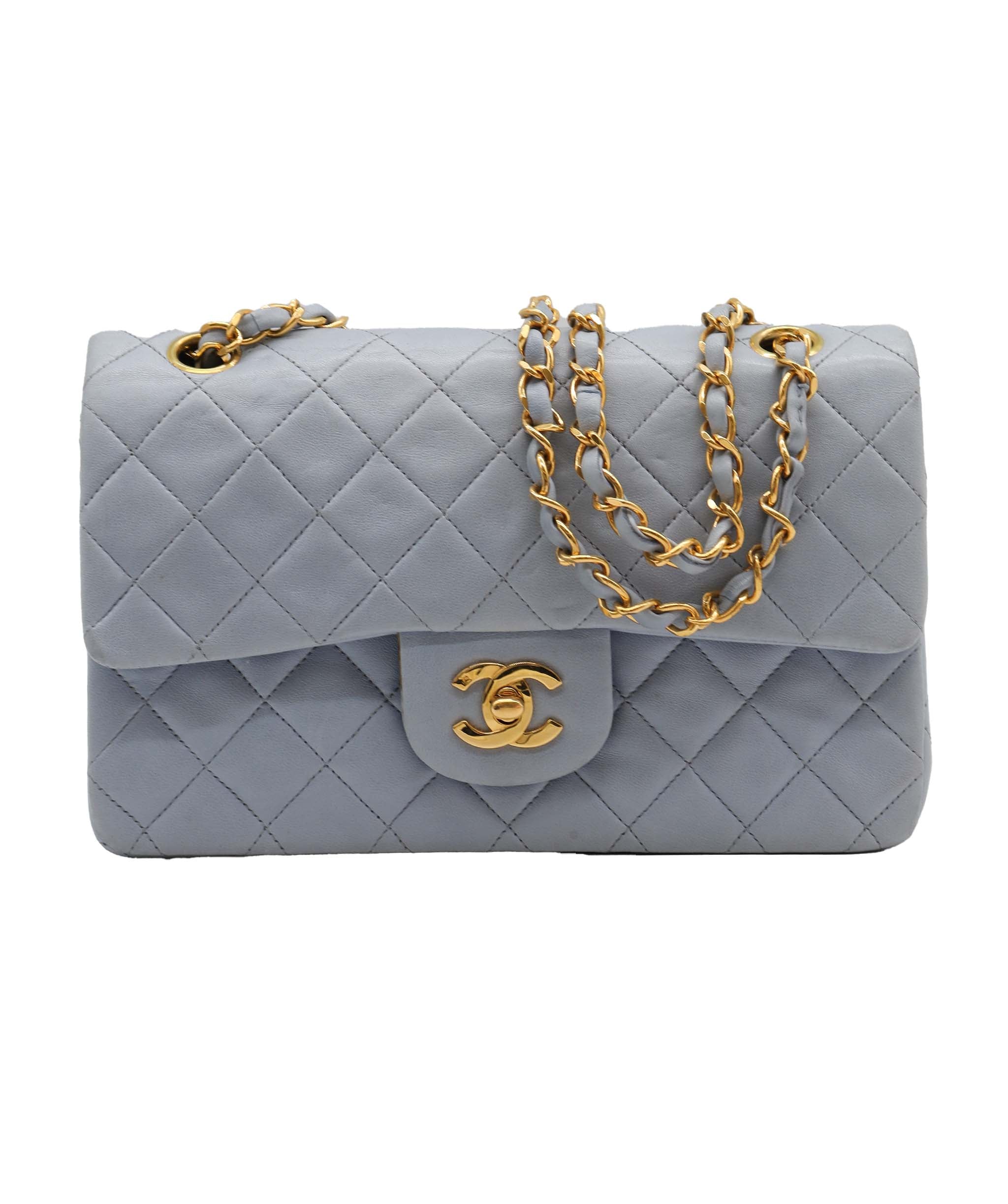 Chanel Classic Small Lamb GHW Baby Blue DXBS2344