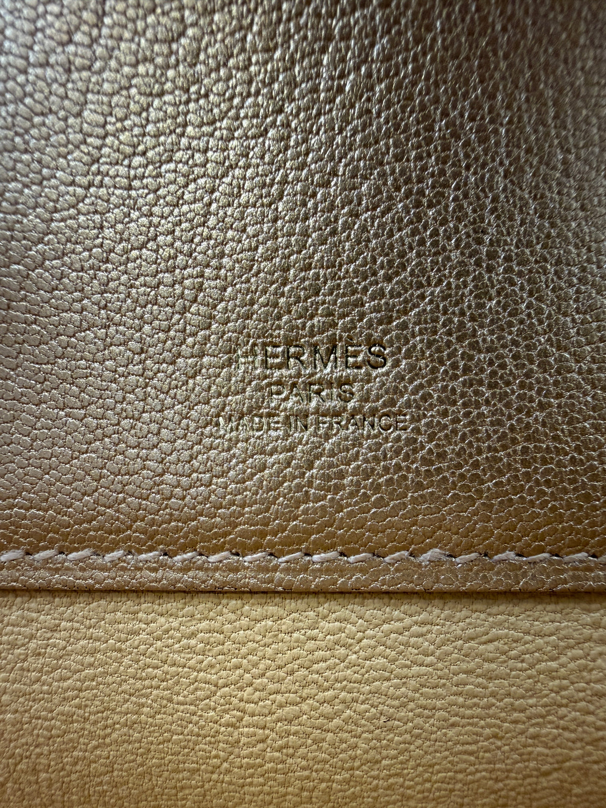 Hermès Kelly Cut Chamkilight Dore Chevre Permabrass Hardware
