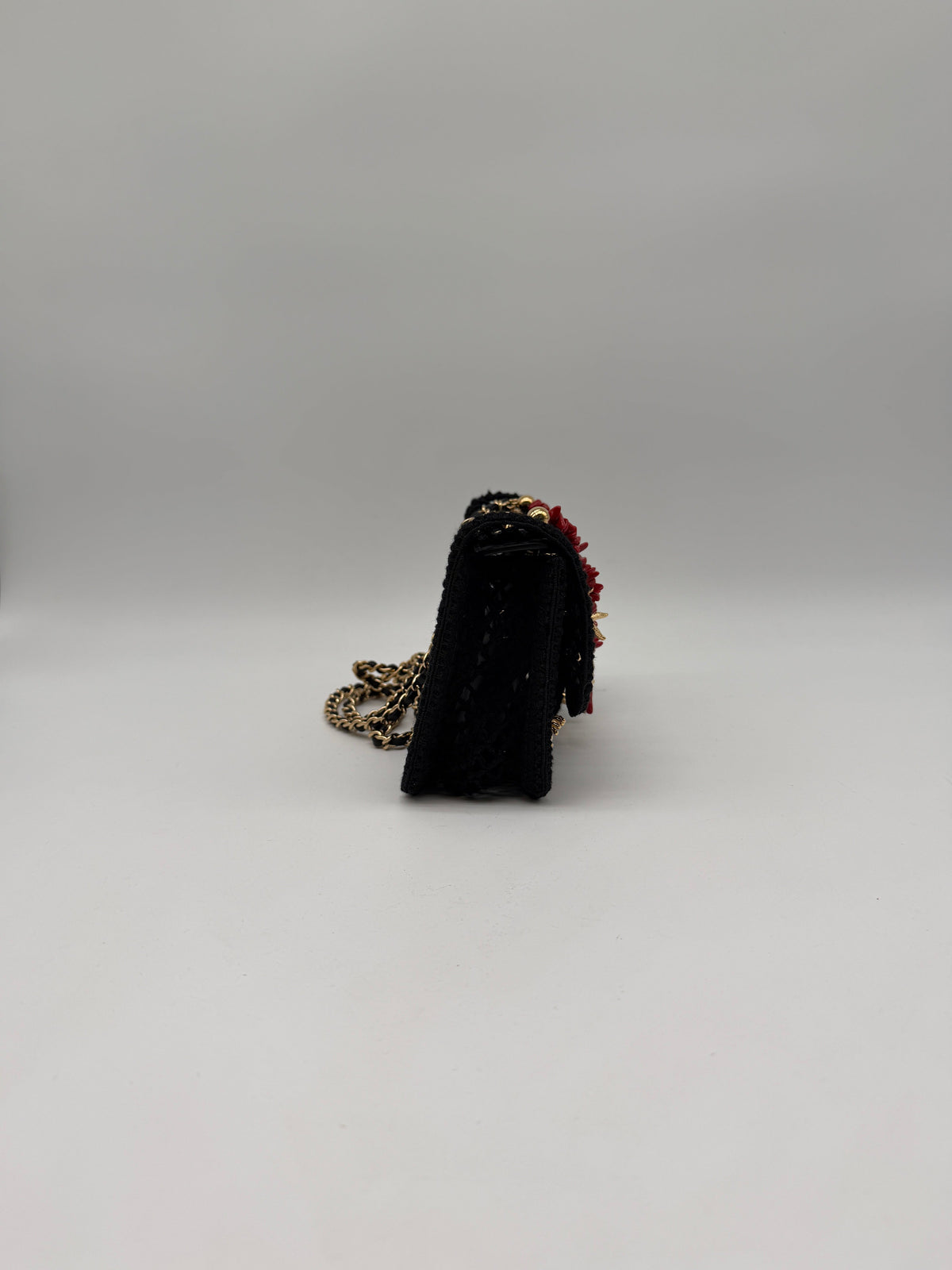 Chanel Coco Beach 2026 Mini Flapbag Black Mesh & Gold Tone Metal