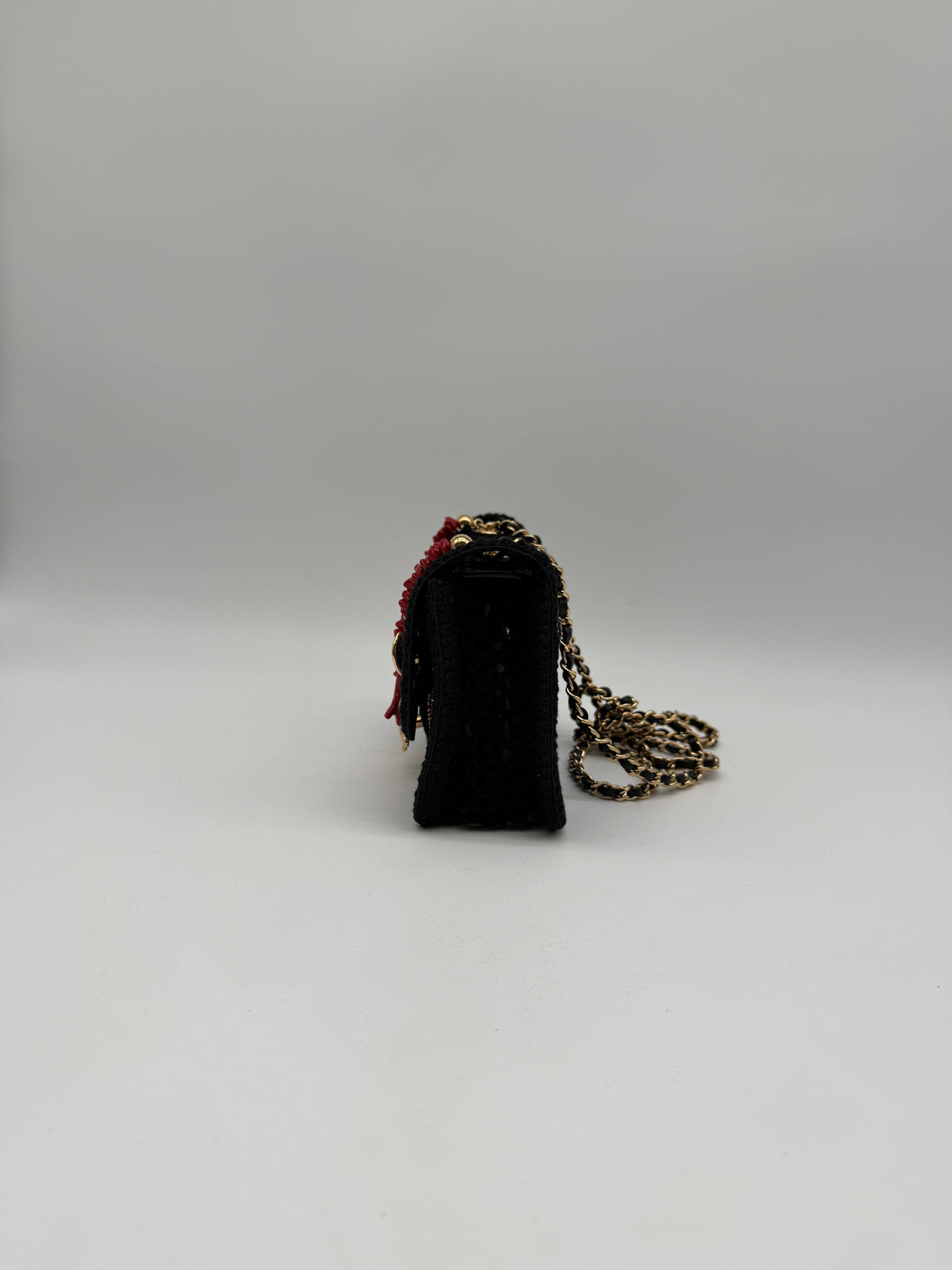 Chanel Coco Beach 2026 Mini Flapbag Black Mesh & Gold Tone Metal