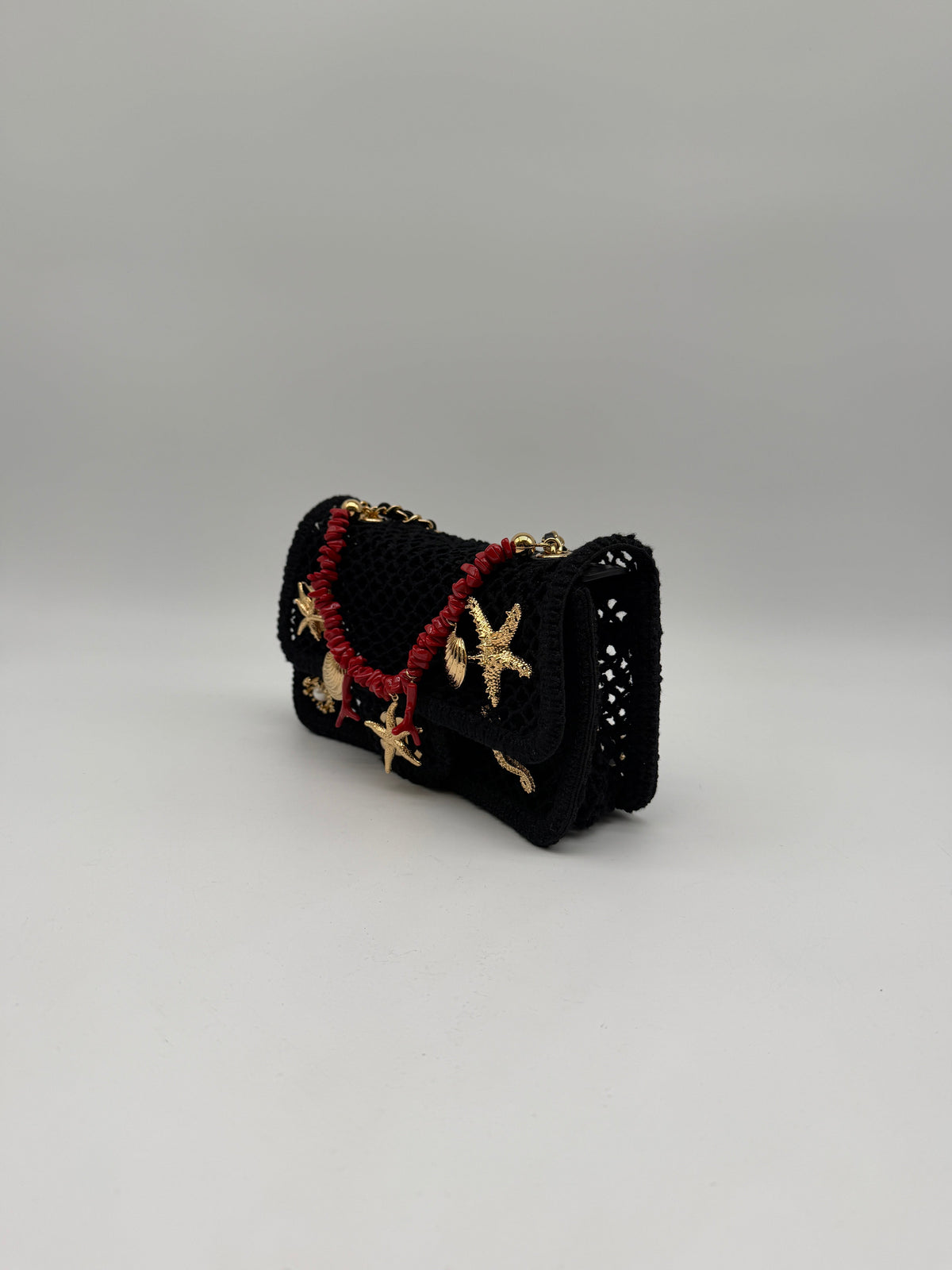 Chanel Coco Beach 2026 Mini Flapbag Black Mesh & Gold Tone Metal