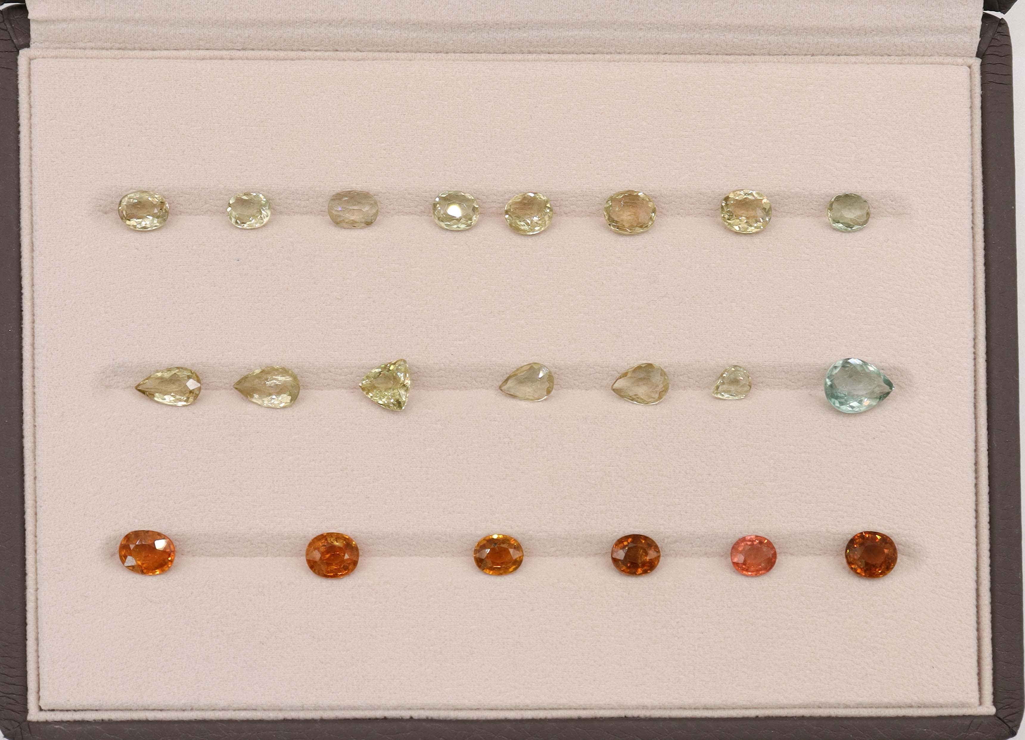 Tourmaline Amber Orange Pear DXBCD2128