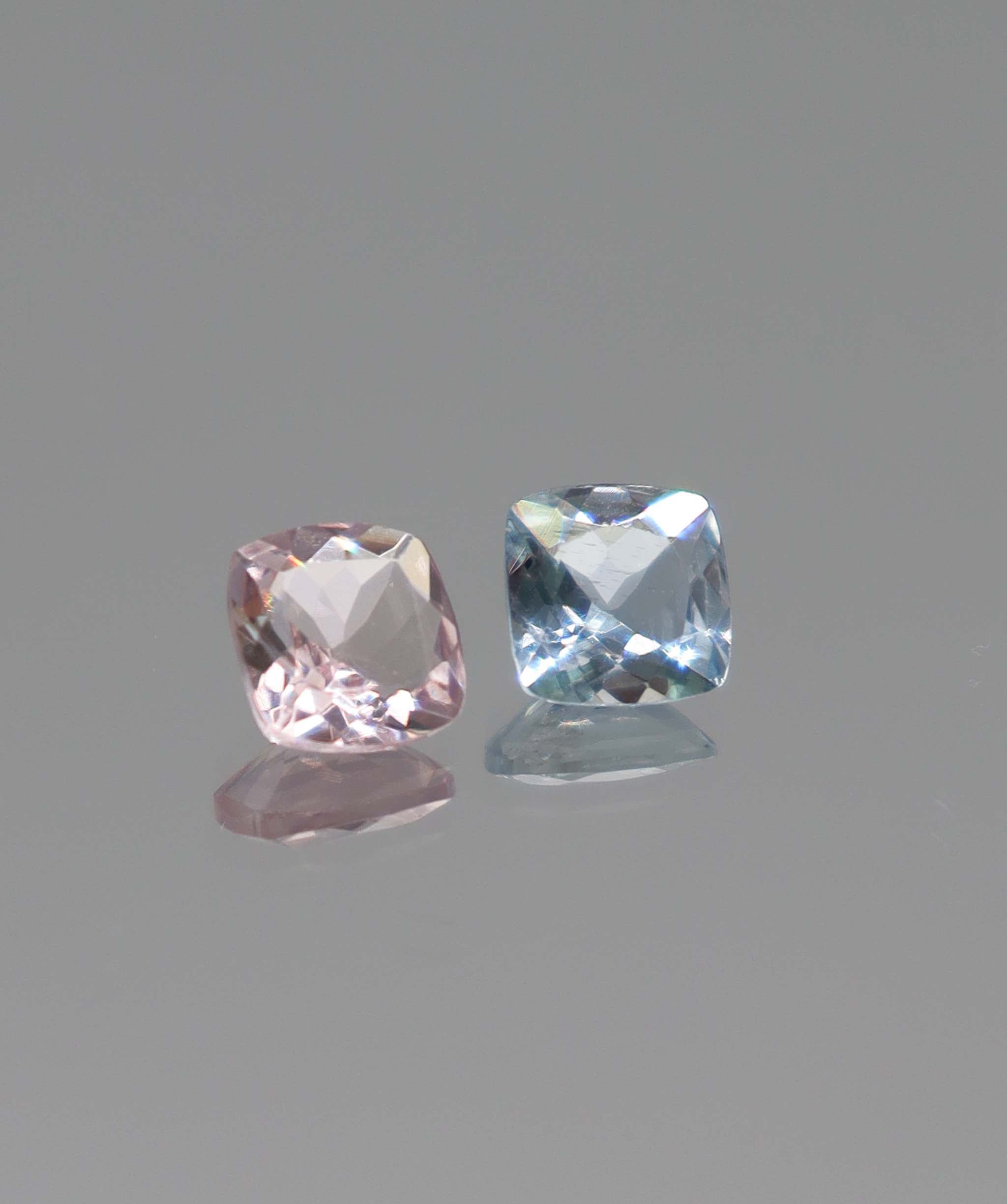 1.92ct Aqua and Morganite Pair DXBCS2480
