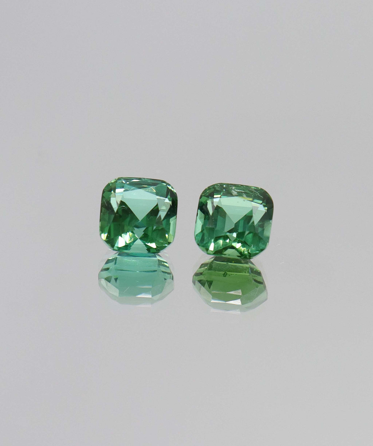 4.14ct  Indigo Tourmaline cushion pair DXBCD2161