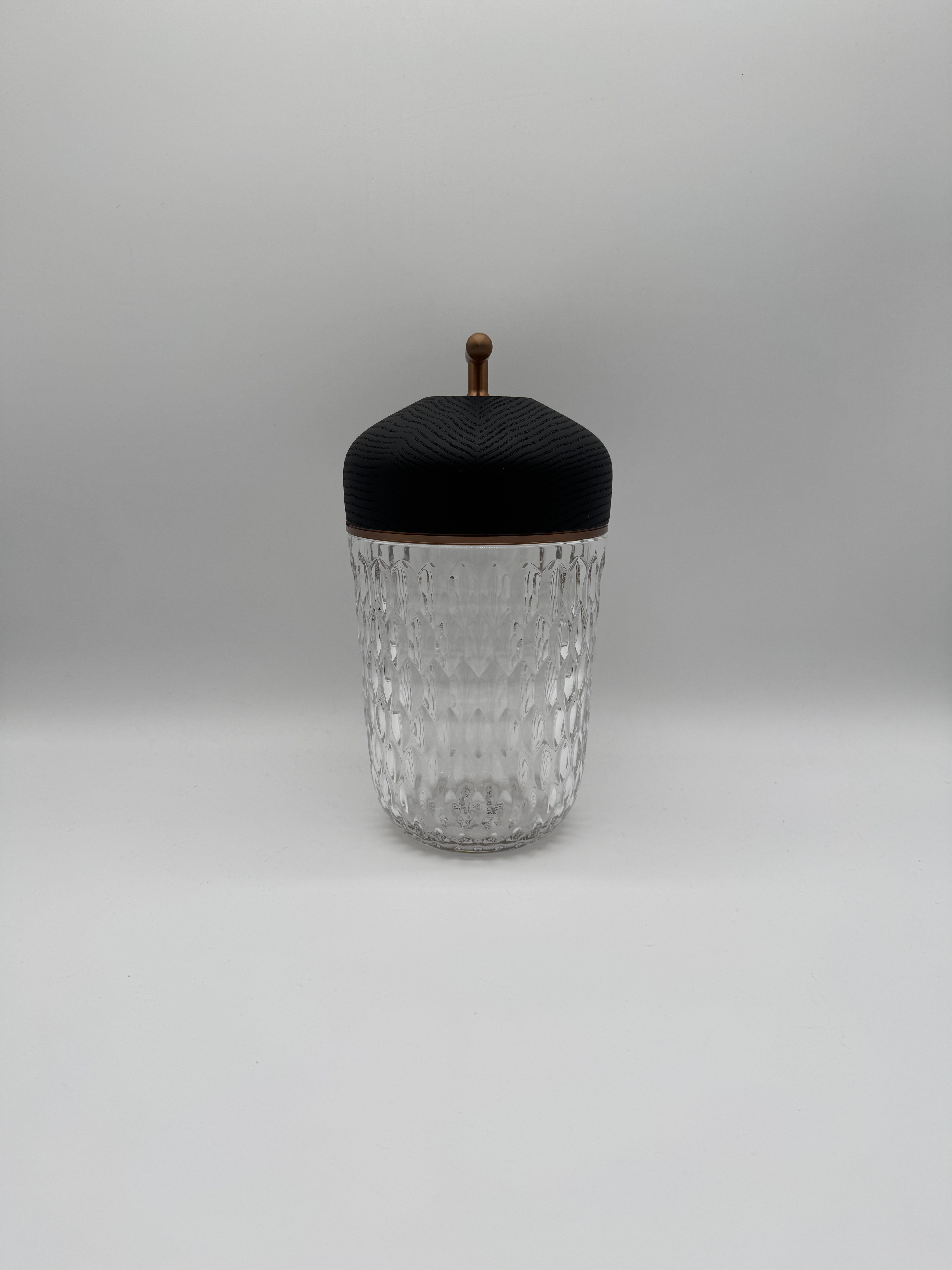 Saint-Louis Folia Portable Lamp Black Wood Bronze Anodized