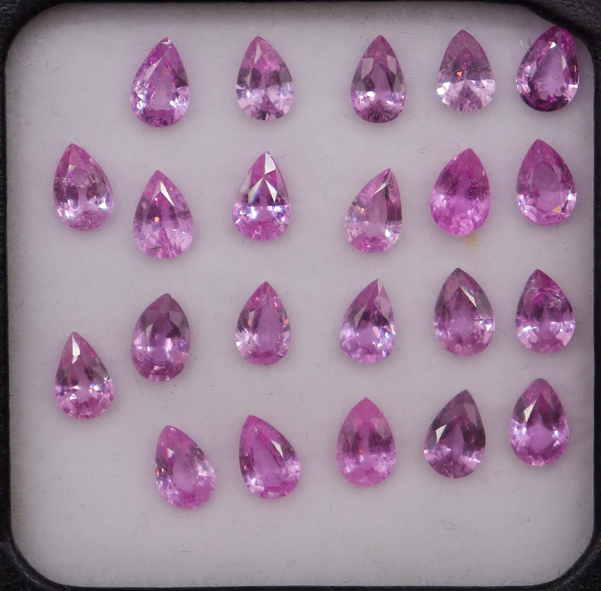 12.30ct Pink Sapphire Pear Lot Calibrated 6x4mm DXBCD1245