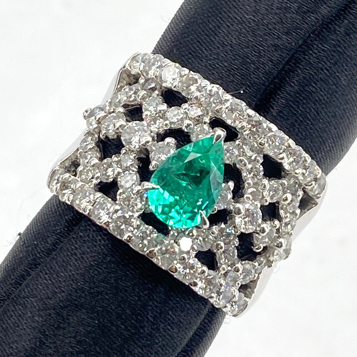 Pt900 Paraiba Ring Brazil PR0.88 FD3.00 US5.75 54897