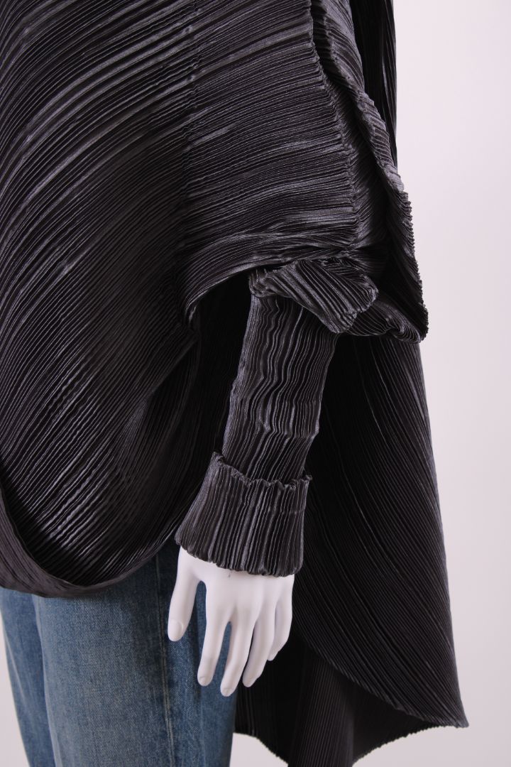 Mashiah S/S Pleated Top Grey M