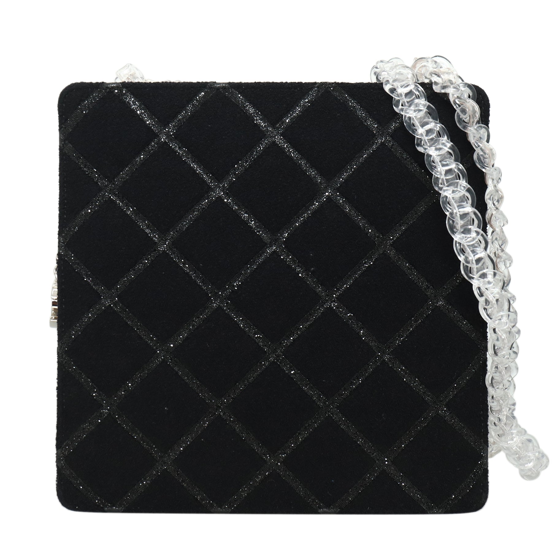 Chanel S/S 2016 CC Tweed Resin Small Zipper Shopping Bag CHA11322B