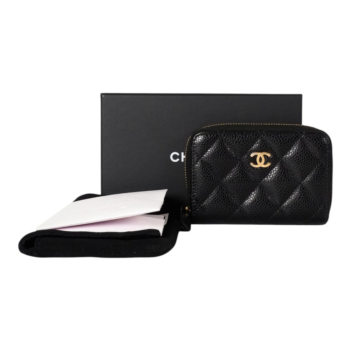 Chanel Classic Caviar Zip Wallet