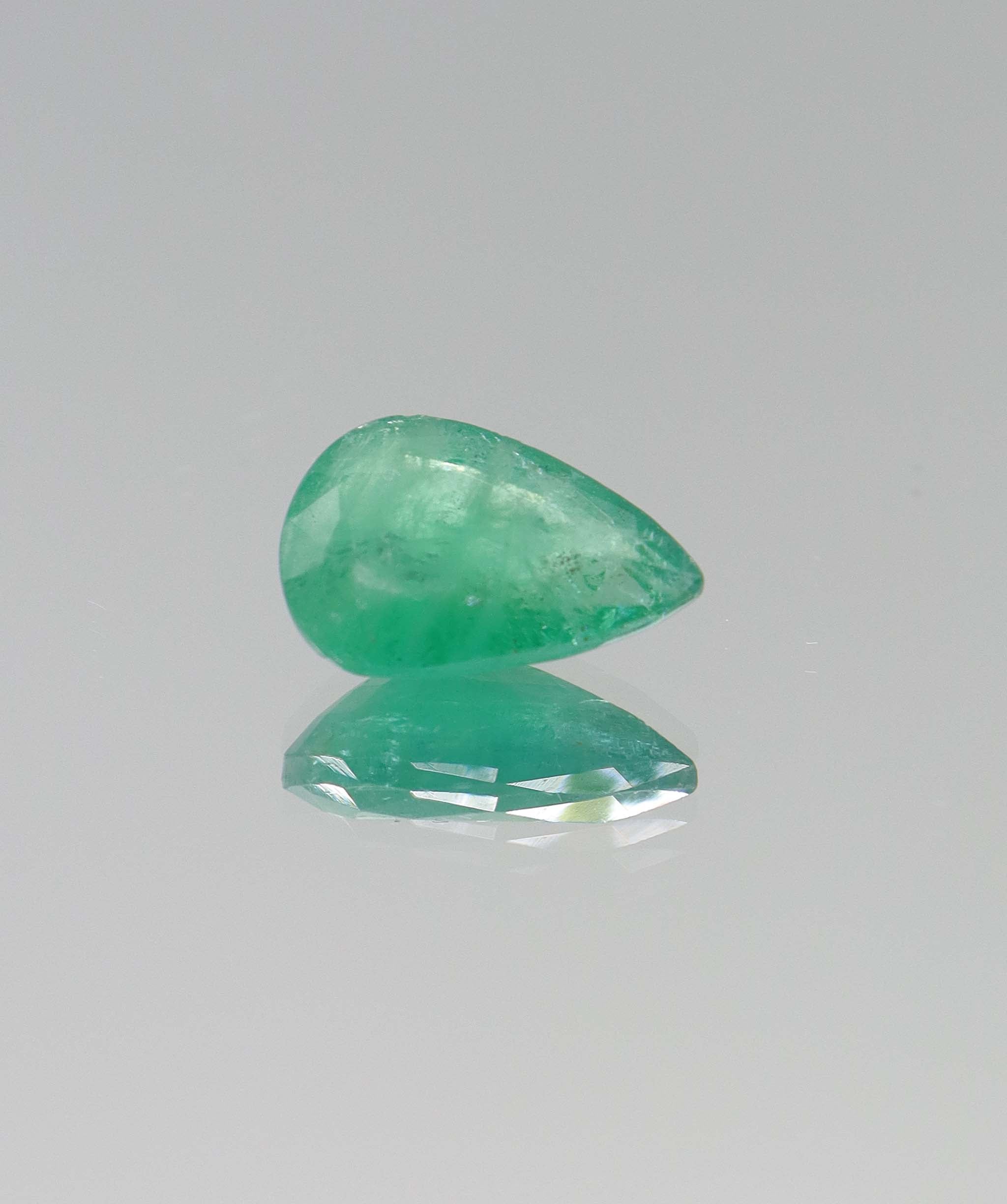 3.45ct Pear Natural Zambian Emerald DXBCS6429