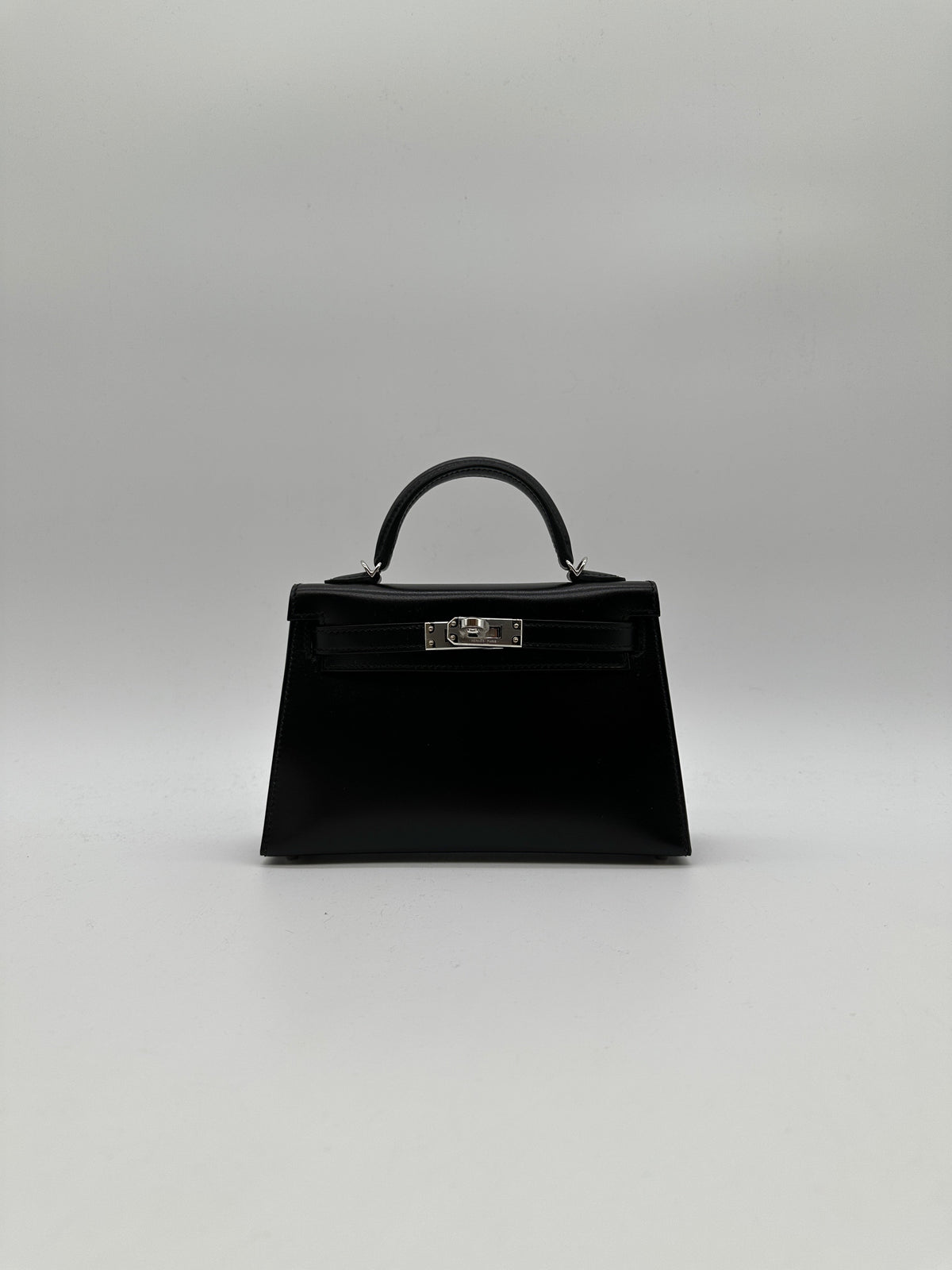 Hermès Mini Kelly Black Box LeatherPalladium Hardware