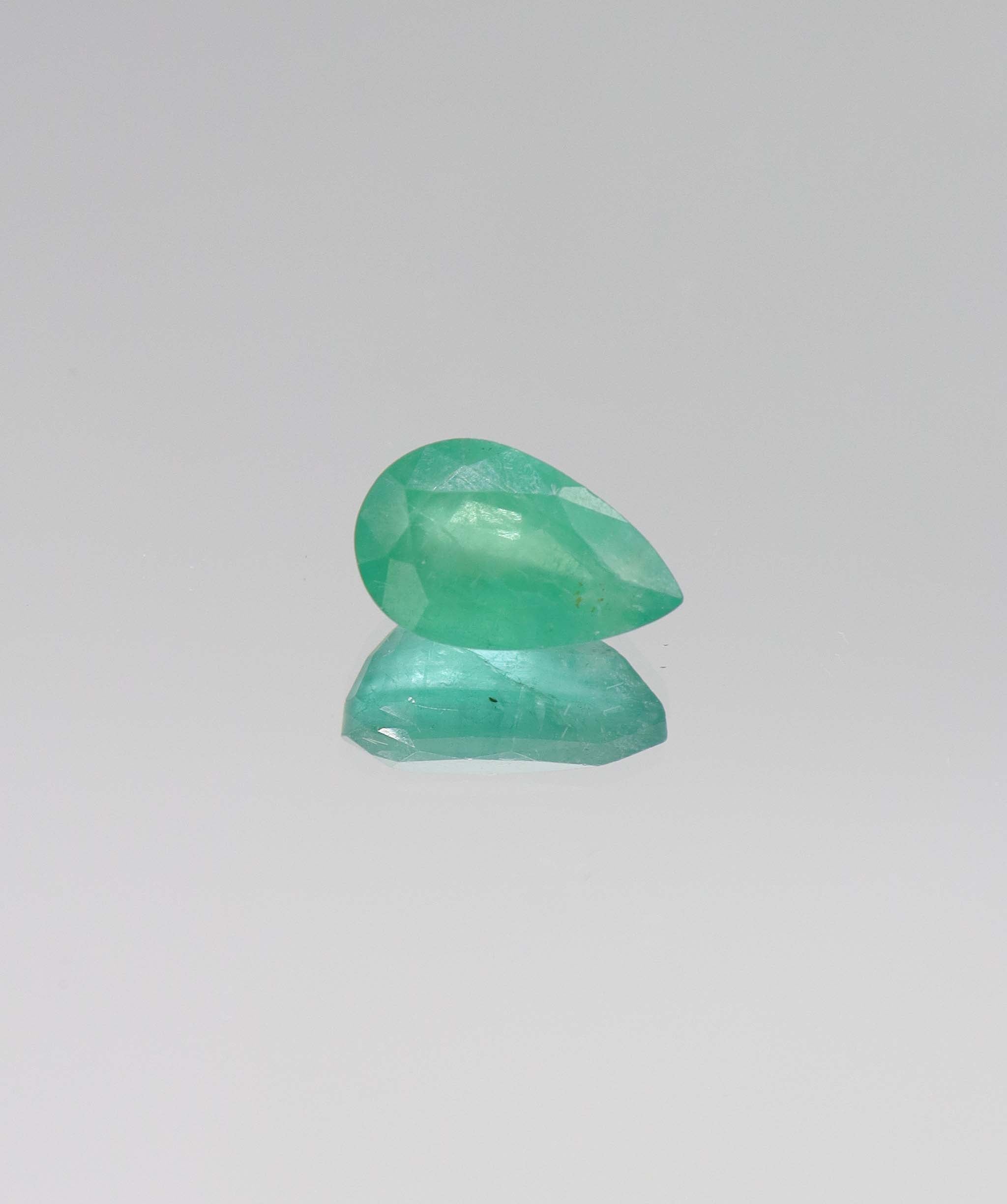 5.05ct Pear Natural Zambian Emerald DXBCS6430