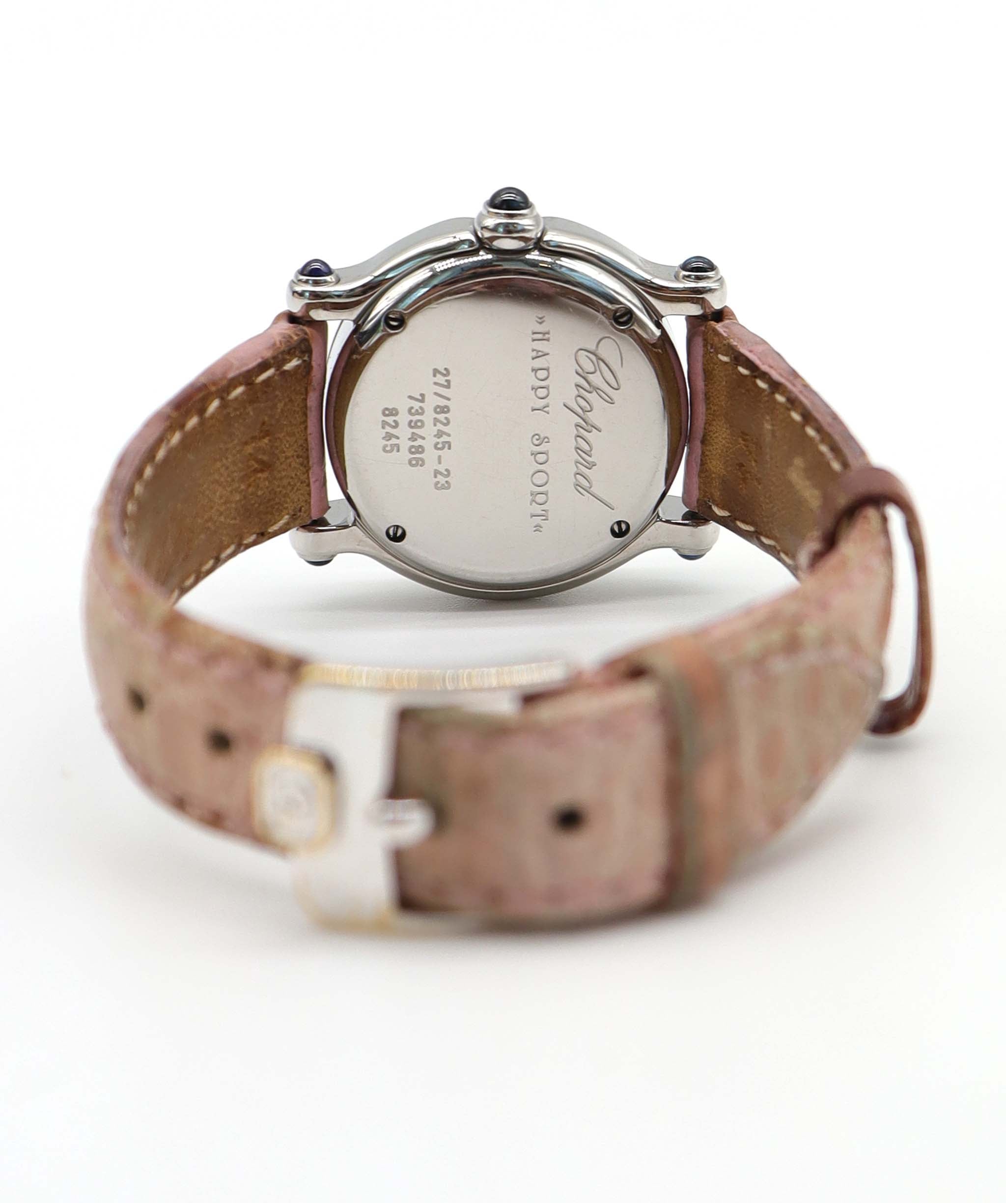 Chopard Happy Sport 27 8245 23 5P Diamond Ladies' Watch Pink Shell Quartz 90293818 DXBS6382