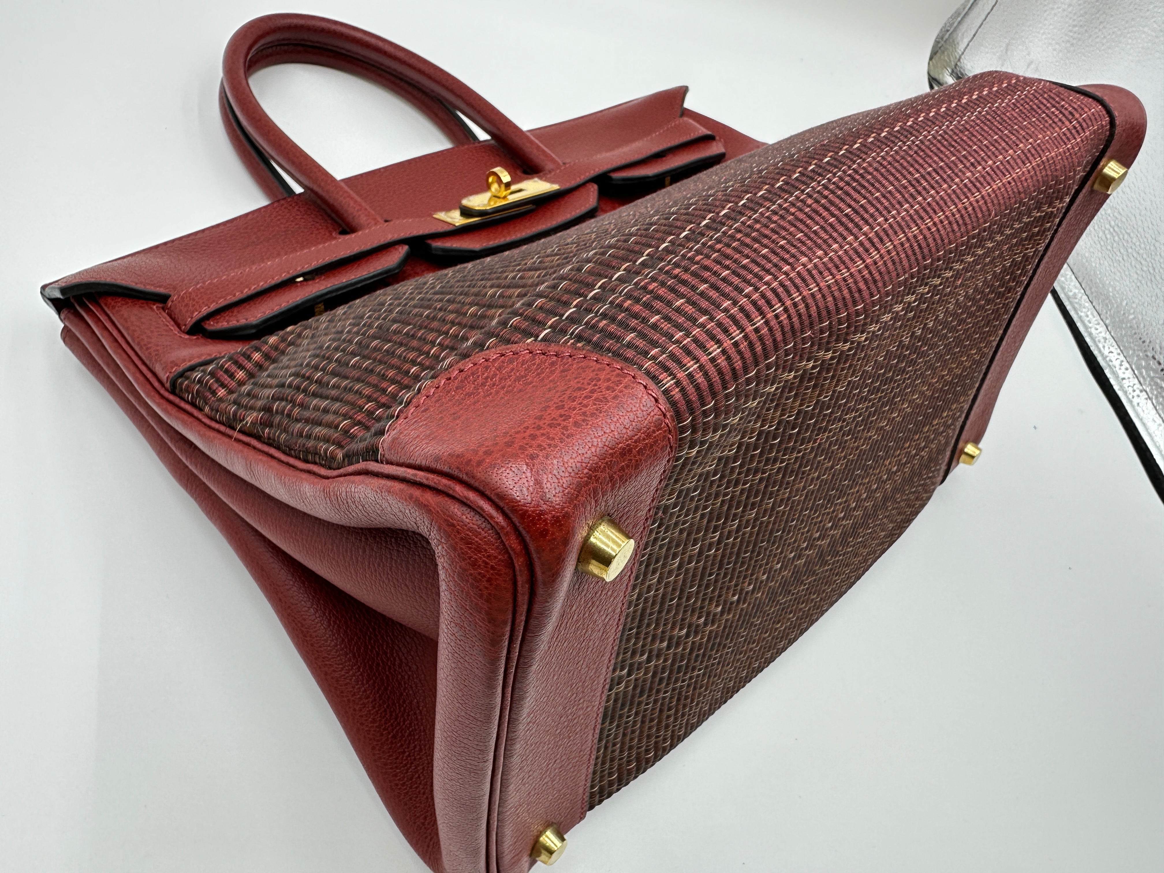 *LONDON LOCATED* VINTAGE HERMÈS BIRKIN 35CM ROUGE H Crinoline & Clemence Leather with Gold Hardware
