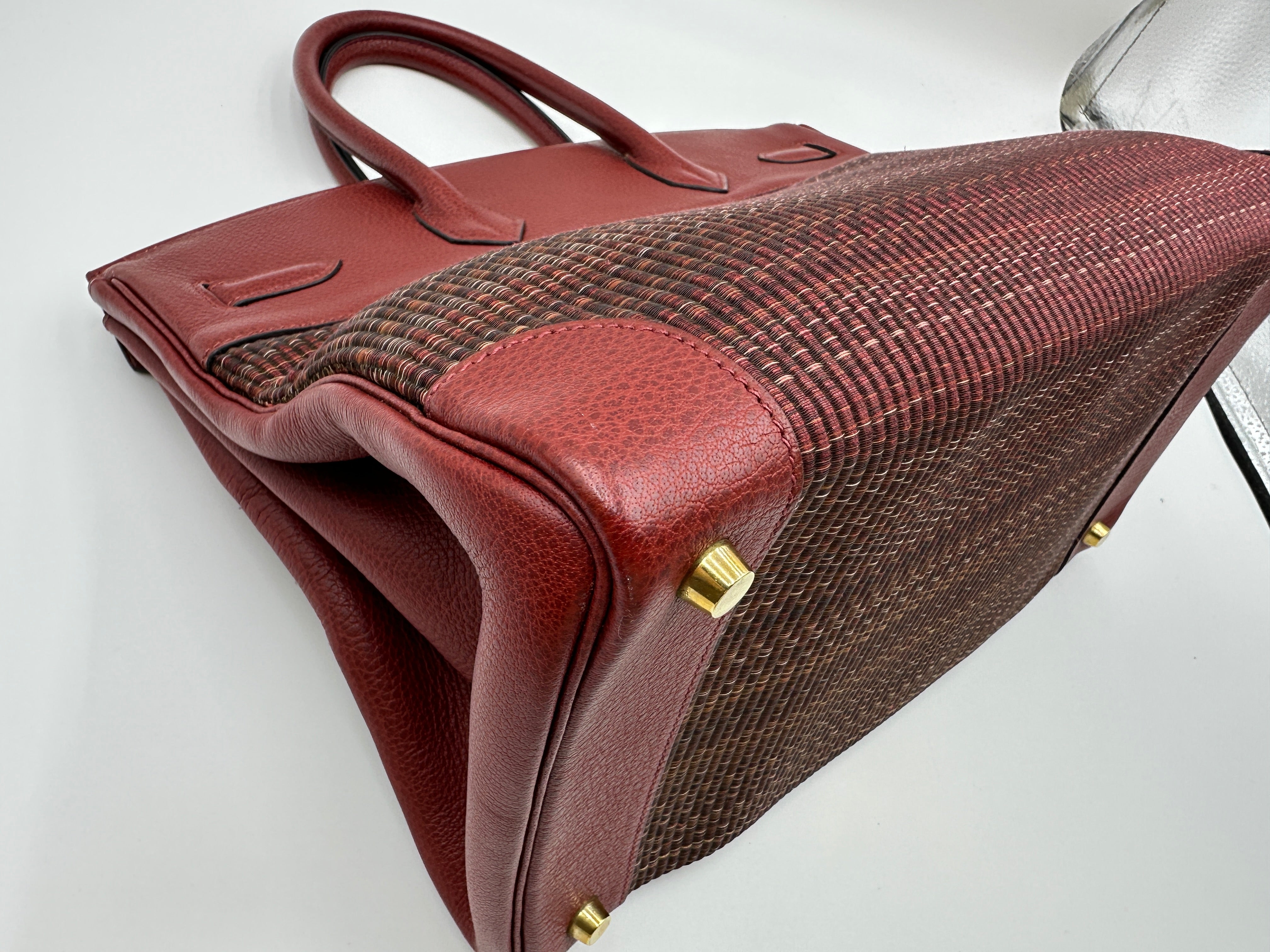 *LONDON LOCATED* VINTAGE HERMÈS BIRKIN 35CM ROUGE H Crinoline & Clemence Leather with Gold Hardware