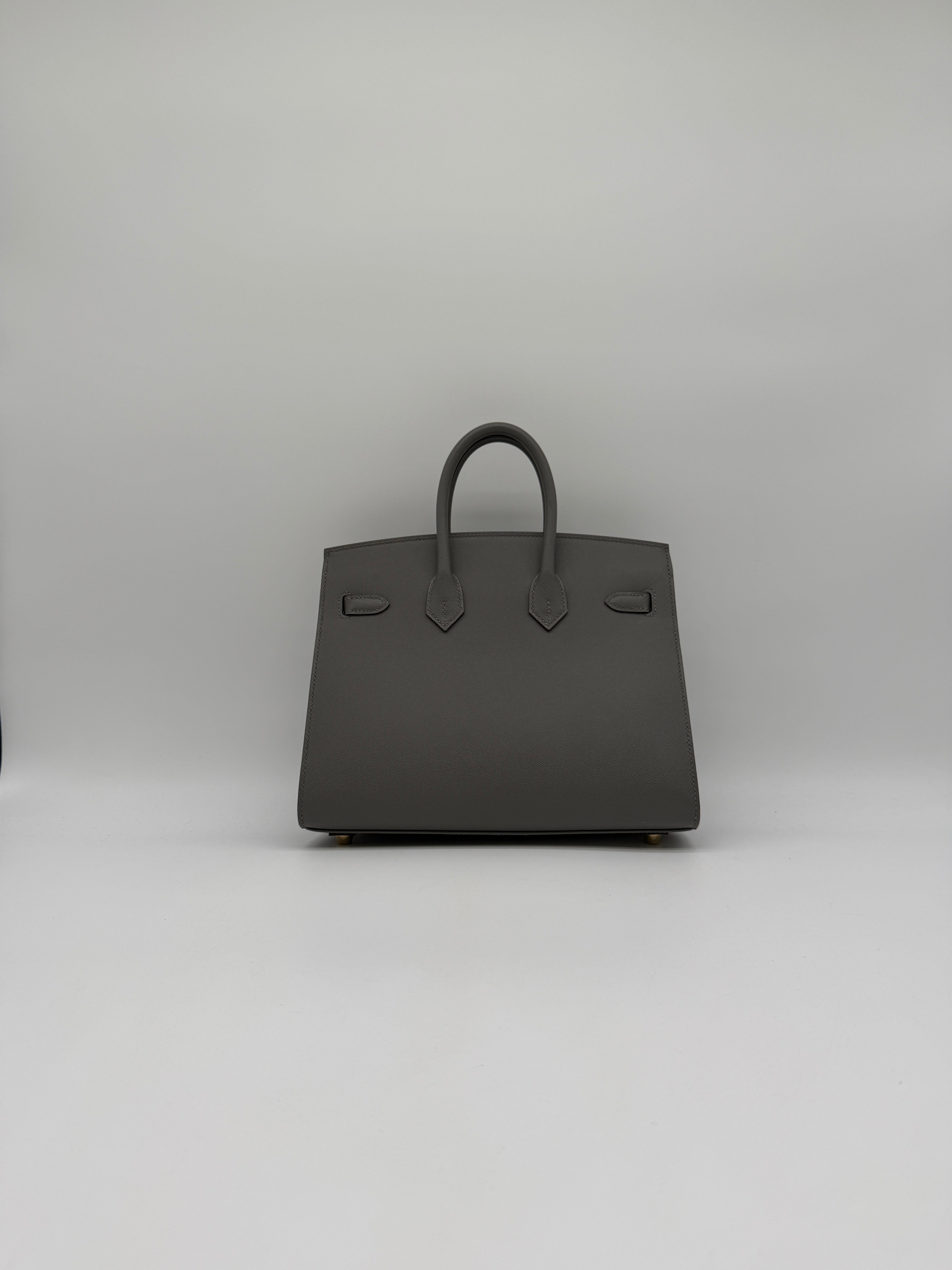 Hermès Birkin 25 Sellier Gris Meyer Madame Gold Hardware
