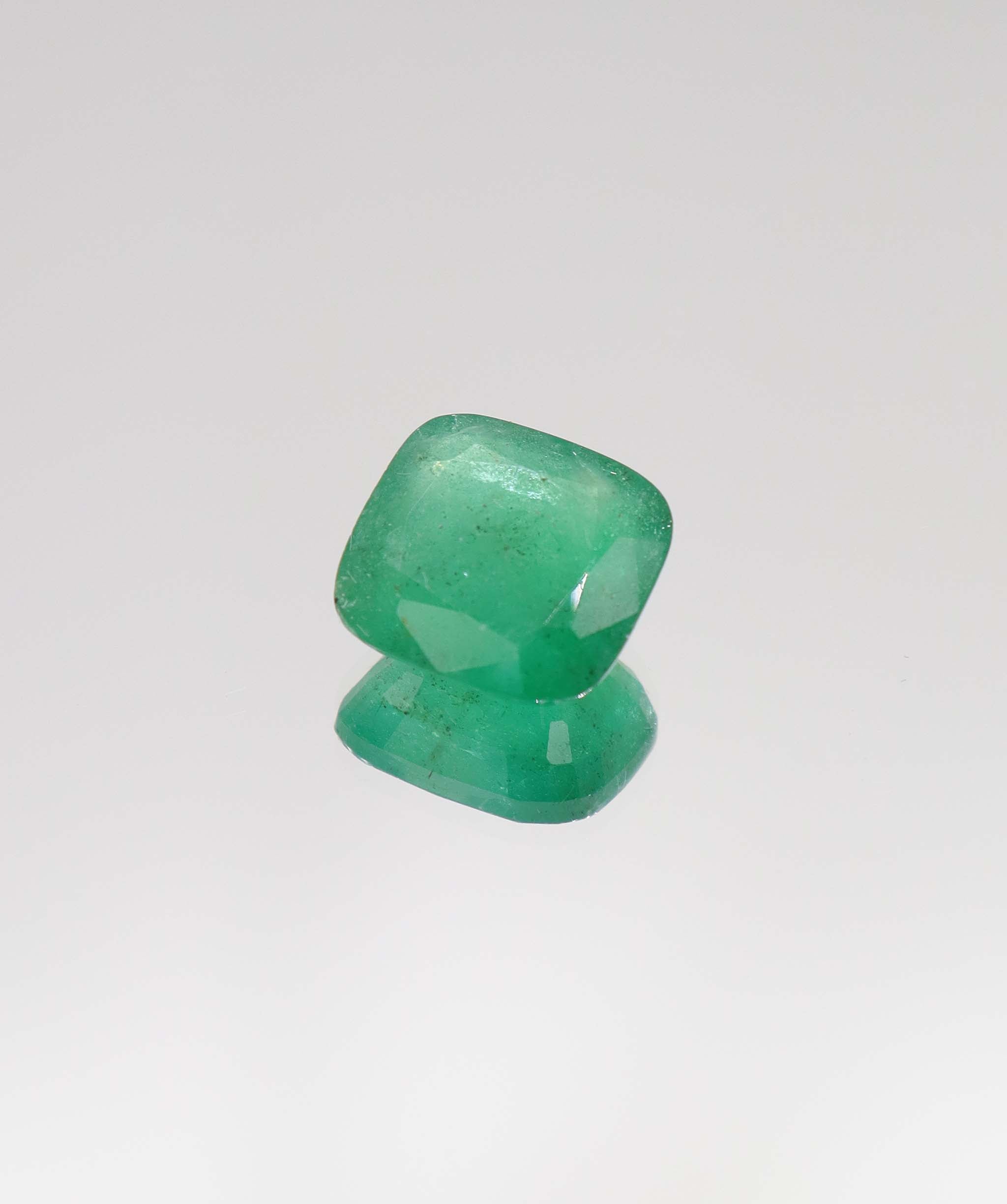 6.7ct Cushion Natural Zambian Emerald DXBCS6379