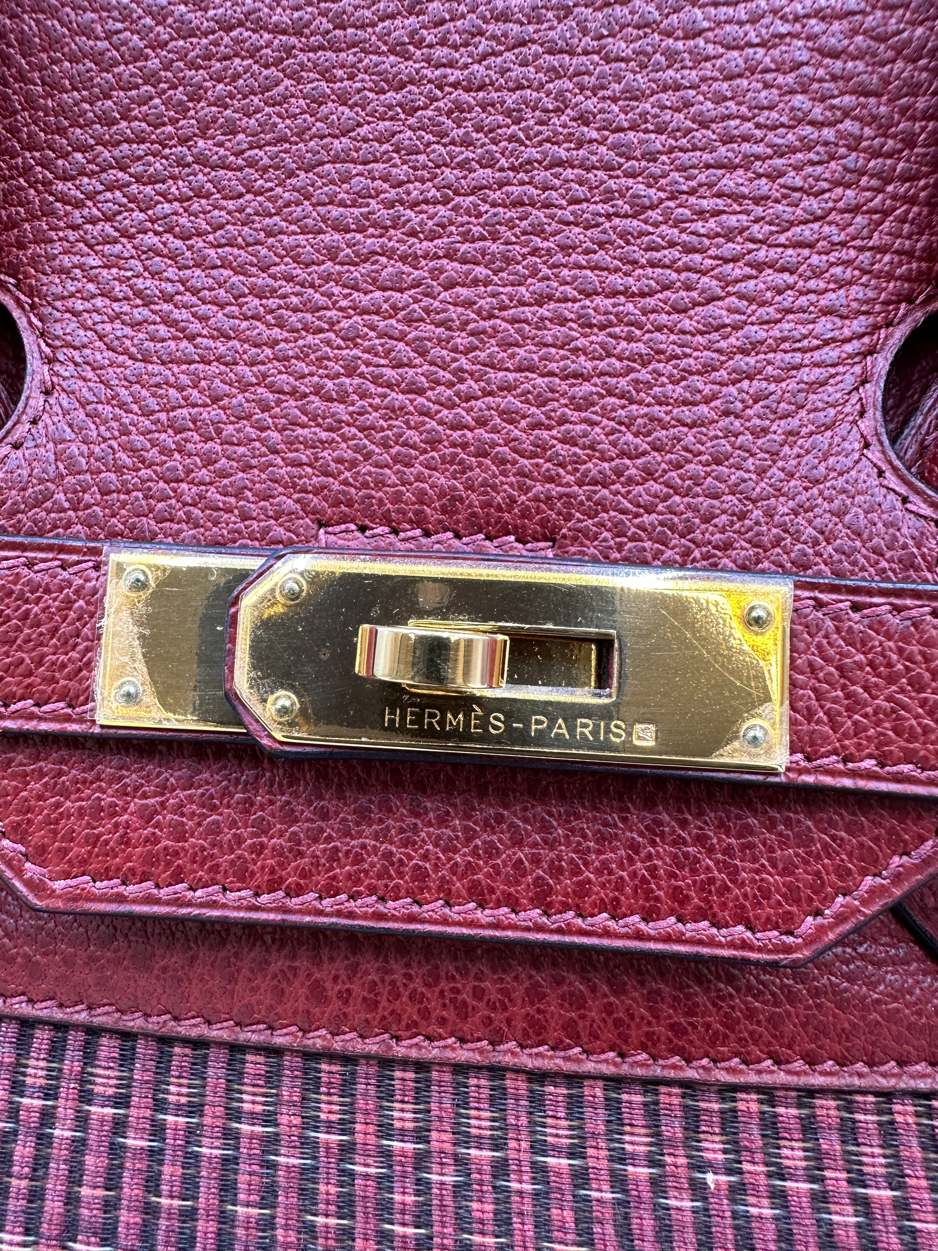 *LONDON LOCATED* VINTAGE HERMÈS BIRKIN 35CM ROUGE H Crinoline & Clemence Leather with Gold Hardware