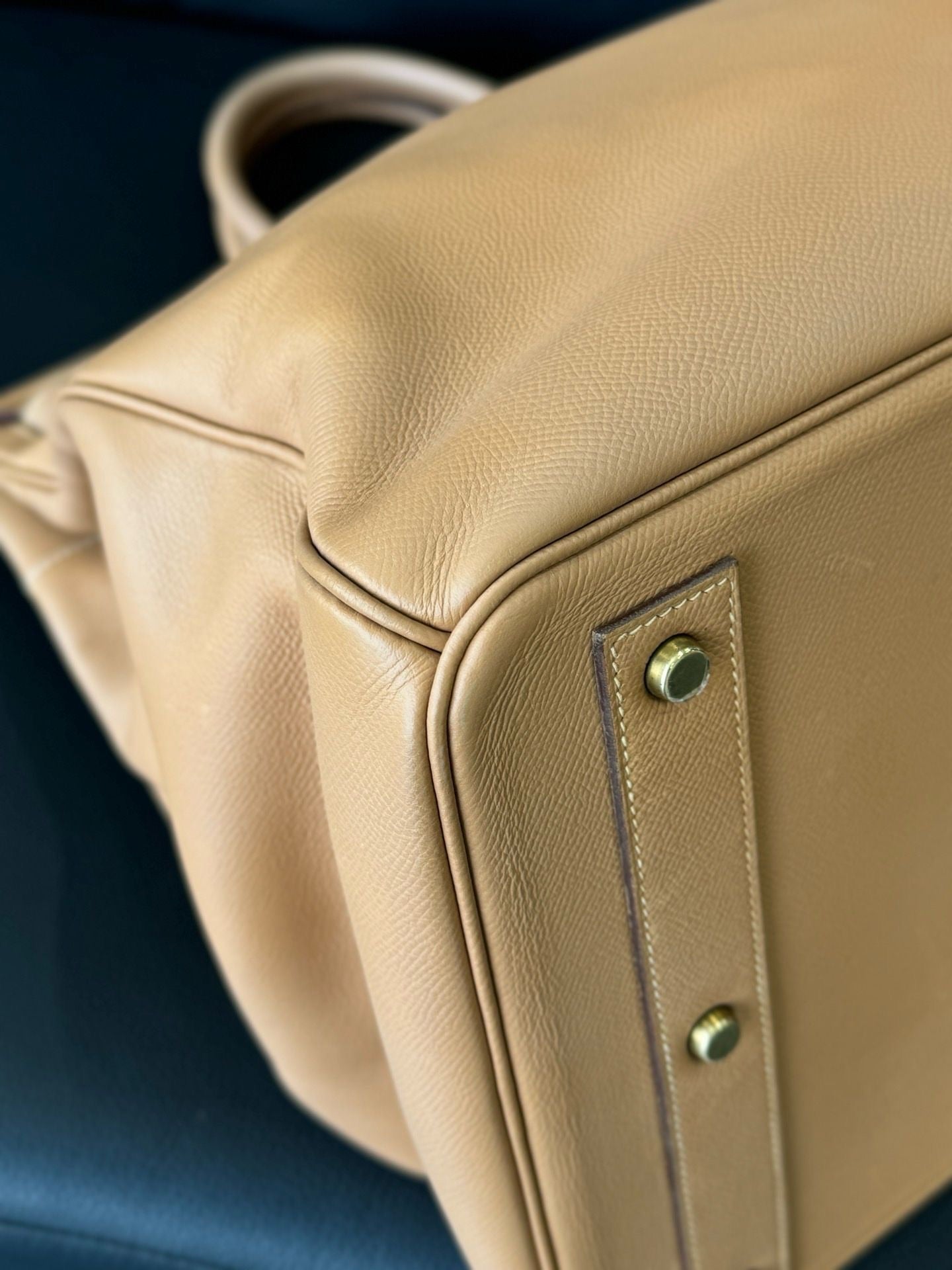Hermès HAC 45 – Brown Leather with Gold Hardware