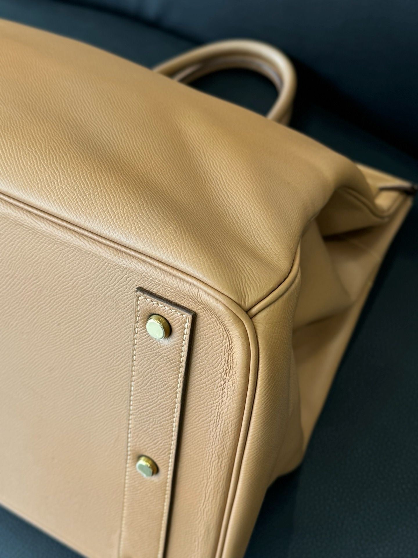 Hermès HAC 45 – Brown Leather with Gold Hardware