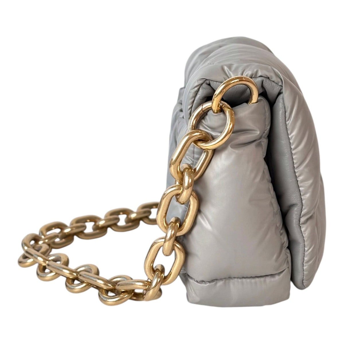Miu Miu Padded Nylon Quilted with Chain Crossbody Bag
