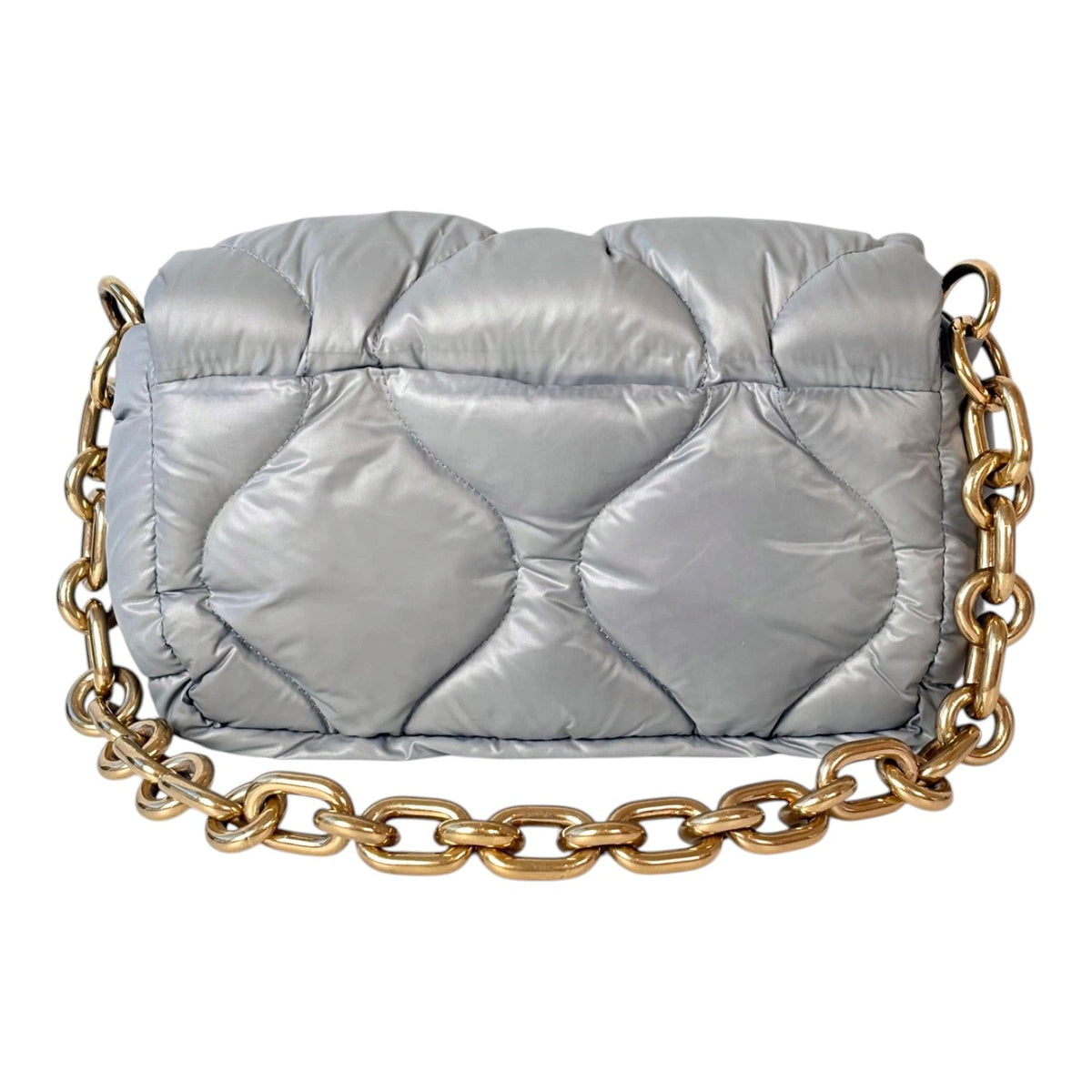Miu Miu Padded Nylon Quilted with Chain Crossbody Bag