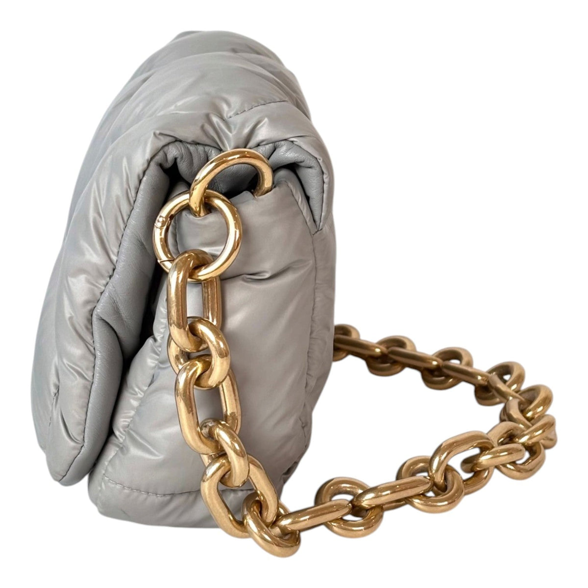 Miu Miu Padded Nylon Quilted with Chain Crossbody Bag