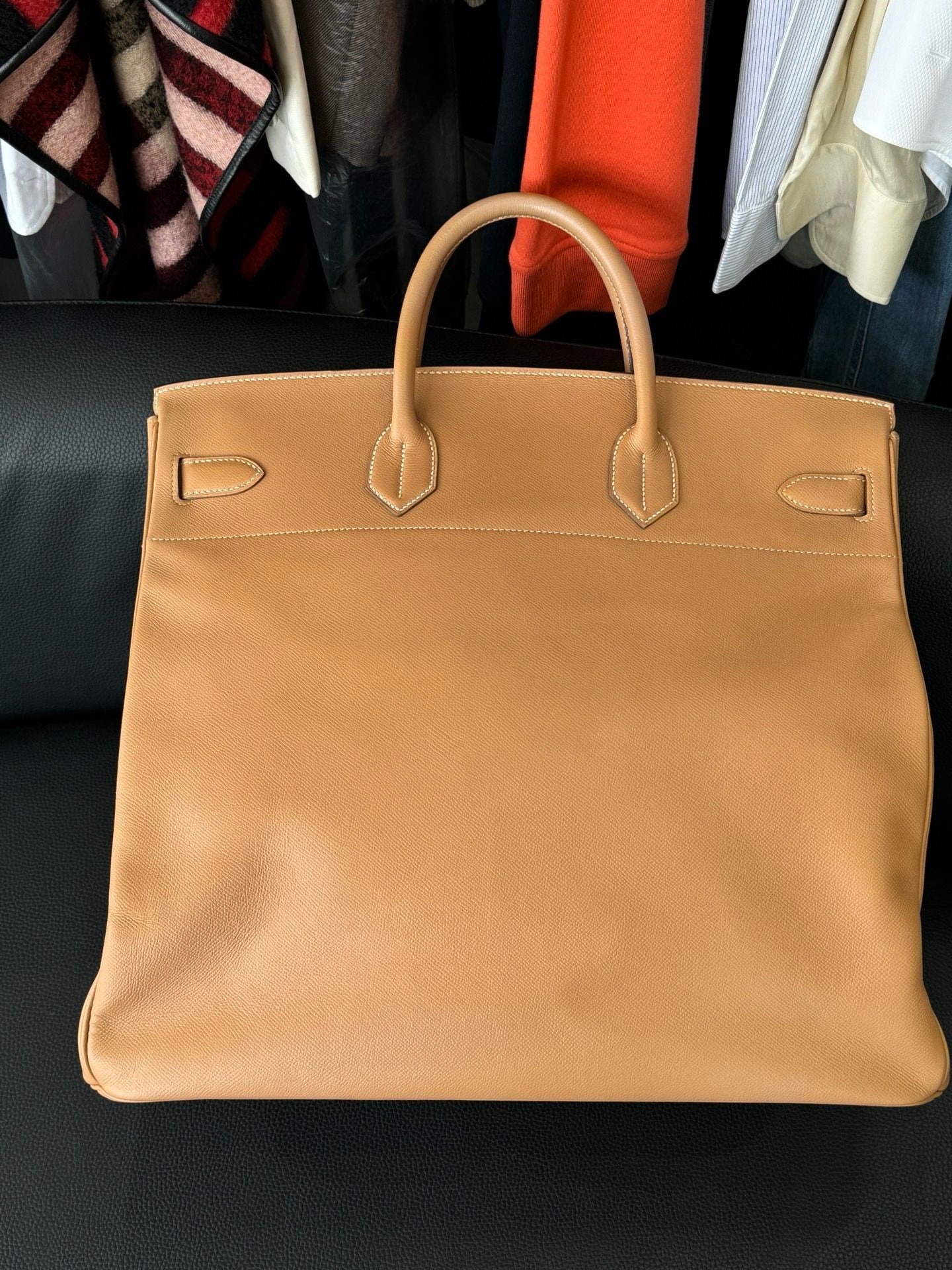 Hermès HAC 45 – Brown Leather with Gold Hardware