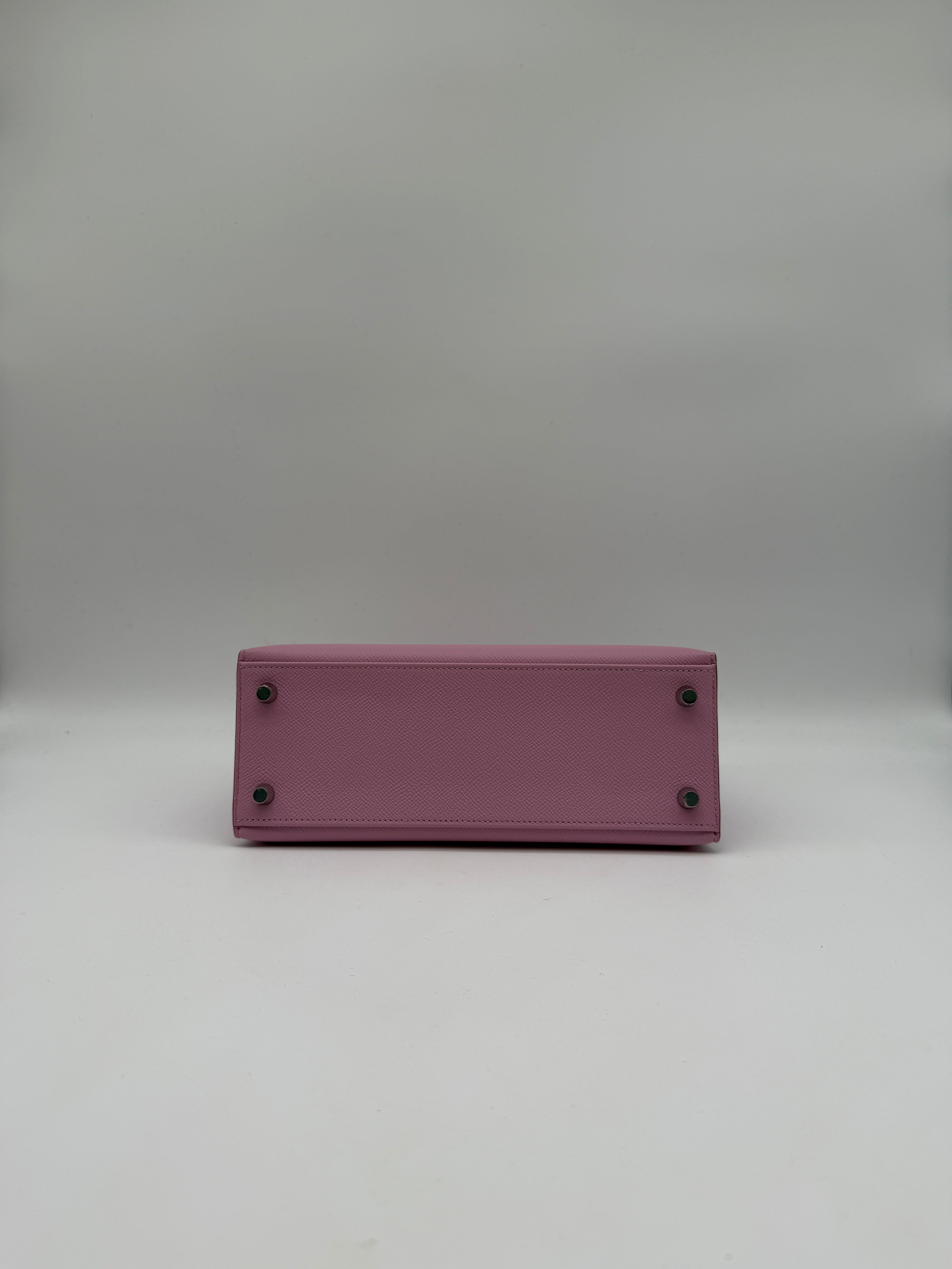 Kelly 25 Sylveter Mauve Epsom Palladium Hardware