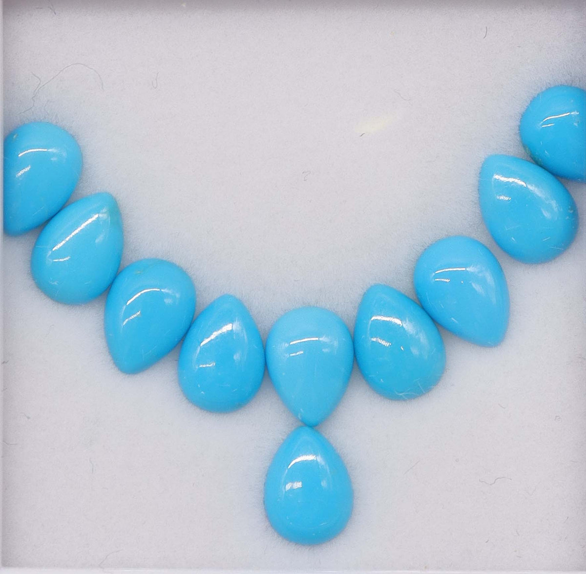 8.00ct Sleeping Beauty Turquoise Pear Set 7x5mm (10 pcs) THAIC0004