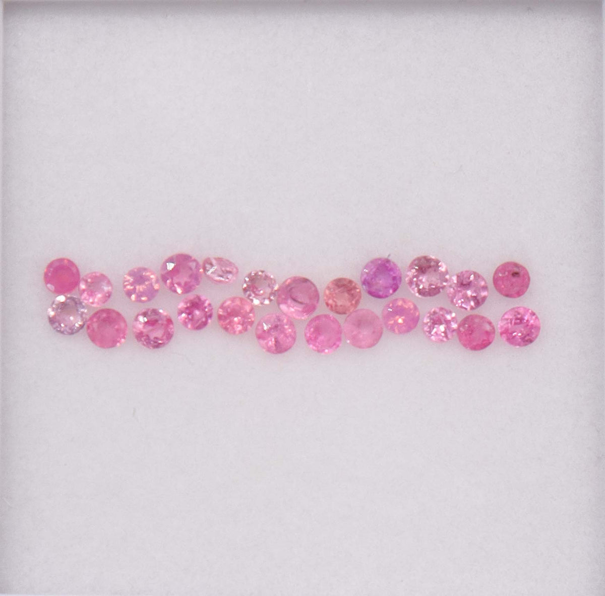 1.35ct Mahenge Neon Pink Spinel Round Melee Set  DXBCS6310
