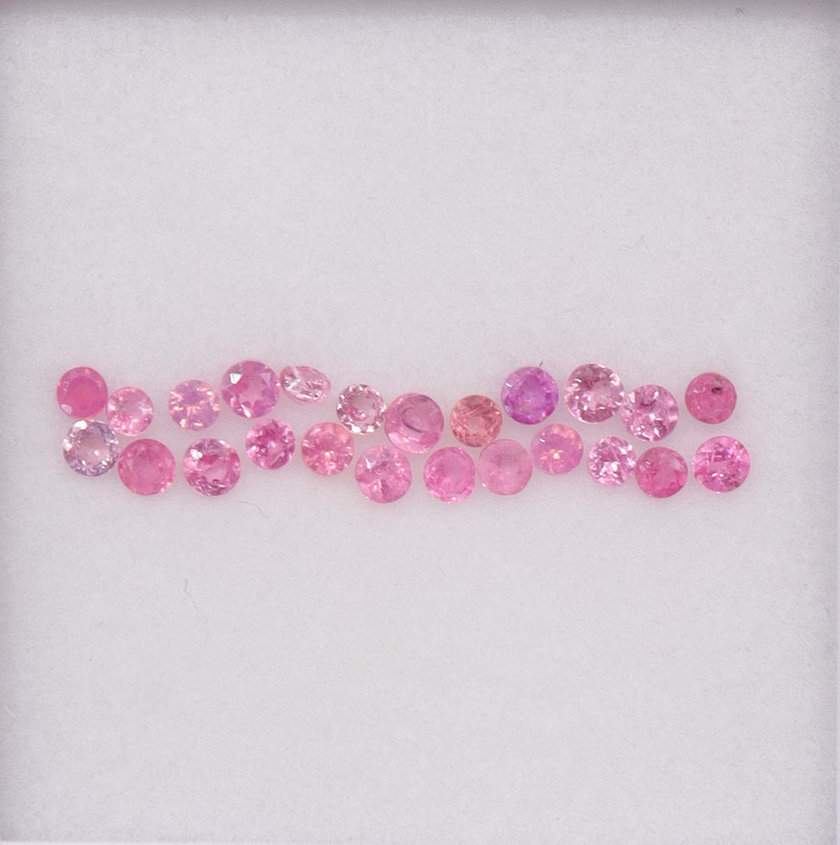 1.35ct Mahenge Neon Pink Spinel Round Melee Set  DXBCS6310