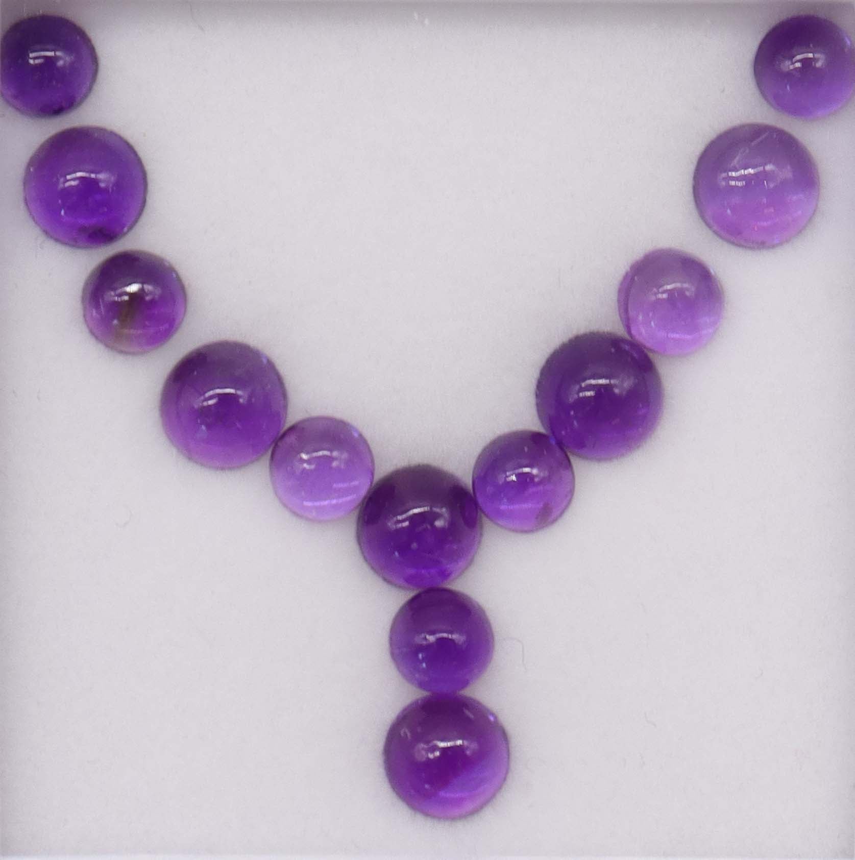 6.00ct Amethyst Cabochon Set (13 pcs) DXBCS4801