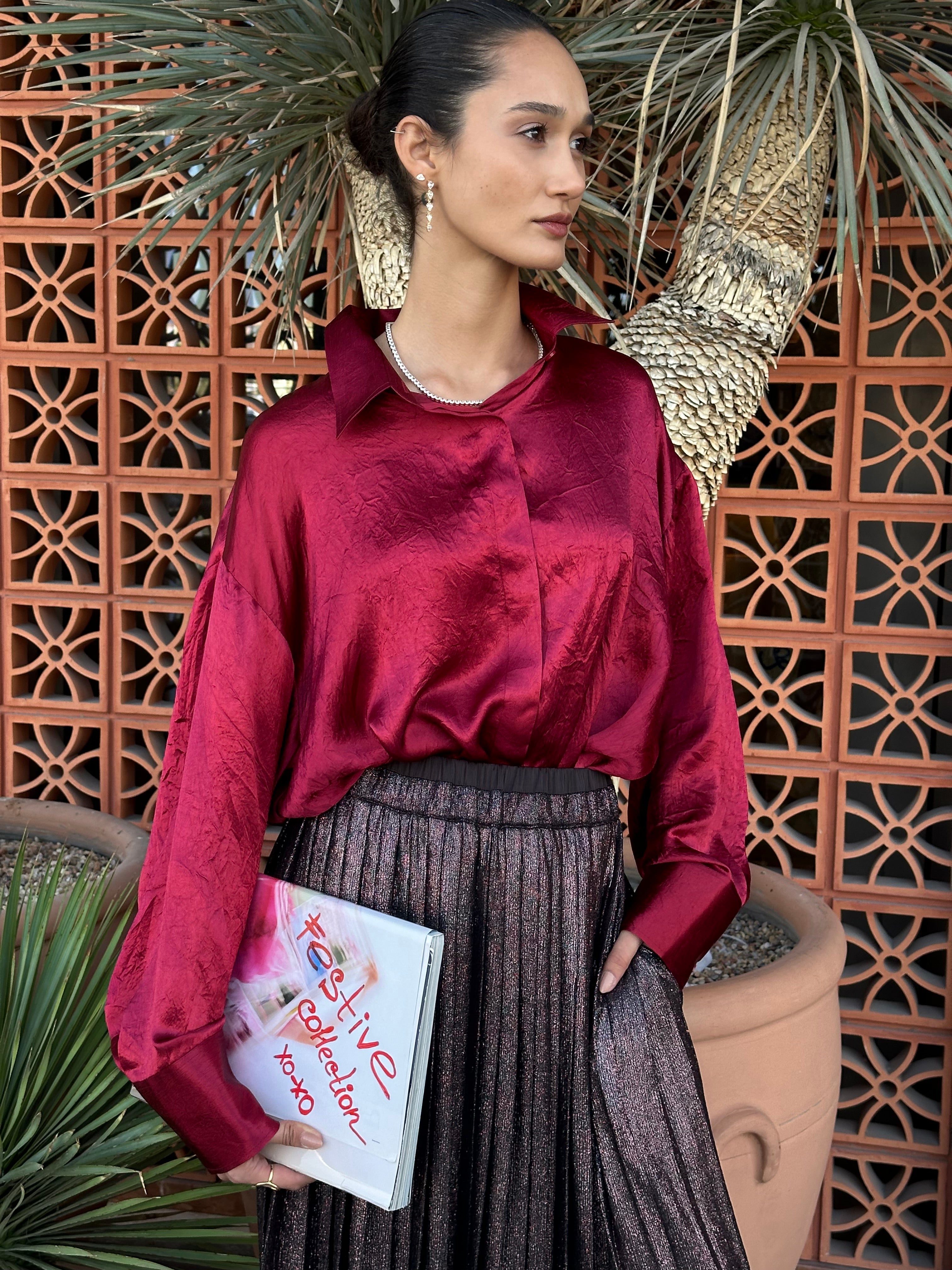 PLEATED MAXI SKIRT (التنورة) “OLA”