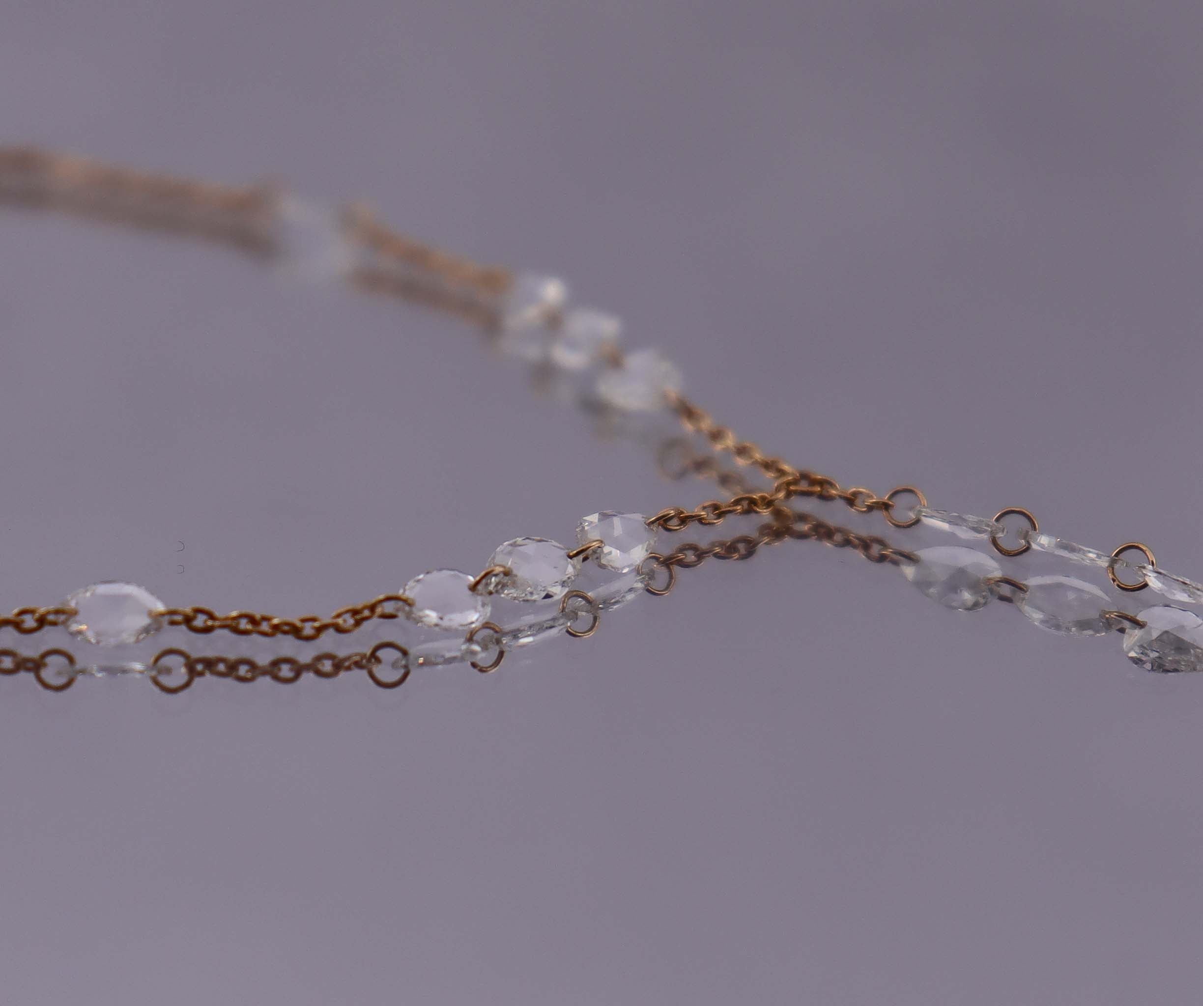 1.70ct Rose Cut Diamond Handchain Rose Gold B3220