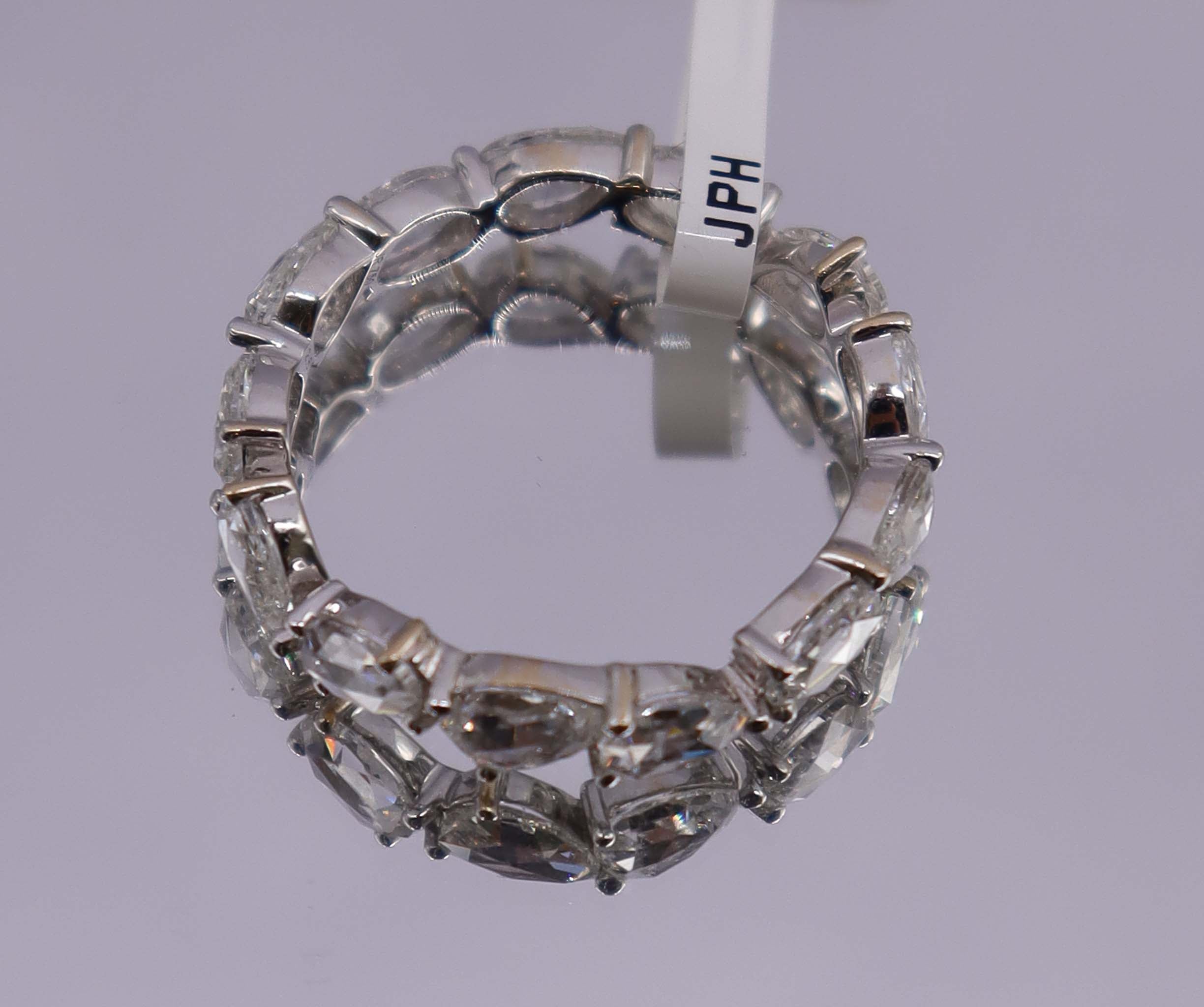 2.61ct Rose Cut Diamond Eternity Ring White Gold size 54 R2301