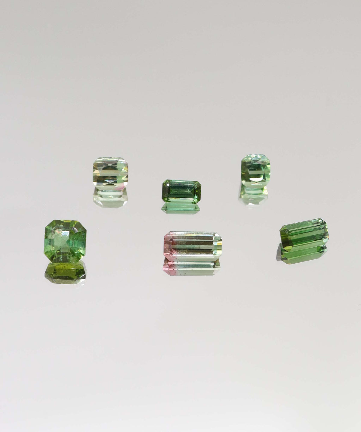 Bi Color Tourmaline Asscher/Emerald/Cushion DXBCD2157