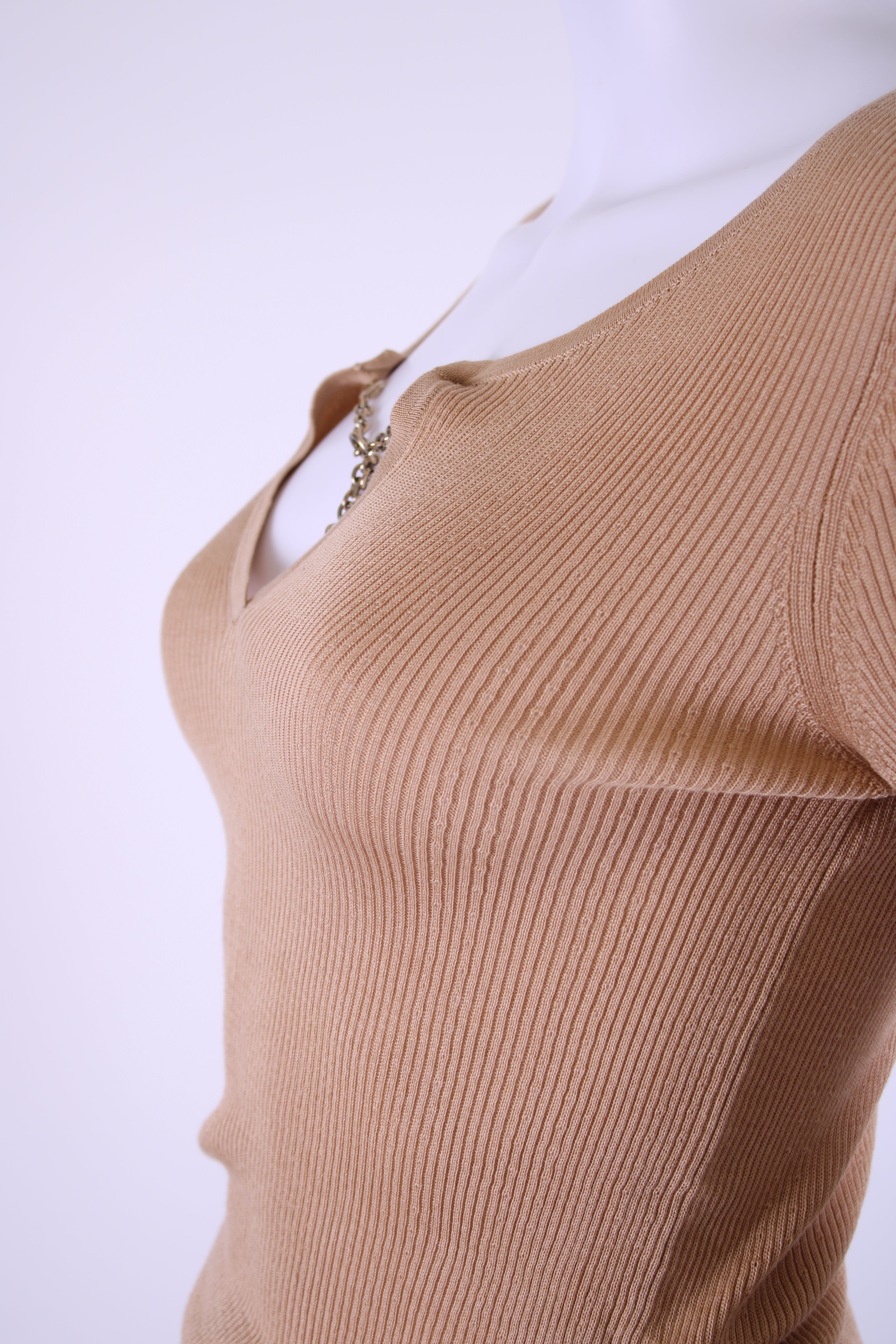 Gucci L/S Chain Neck Jumper Beige L