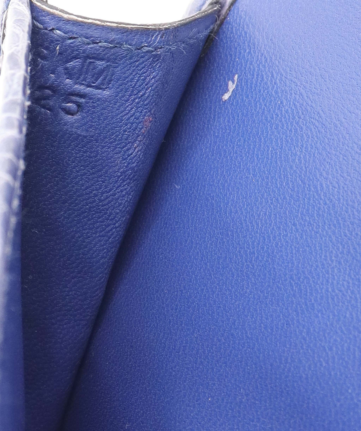 Hermès Bleu Brighton Shiny Mississippi Alligator Mini Jige Clutch DXBS6658