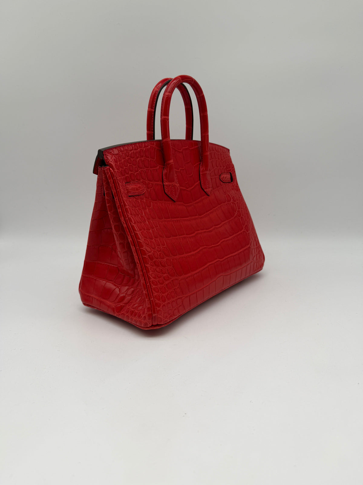Hermès Birkin 25 Geranium Matte Alligator Palladium Hardware
